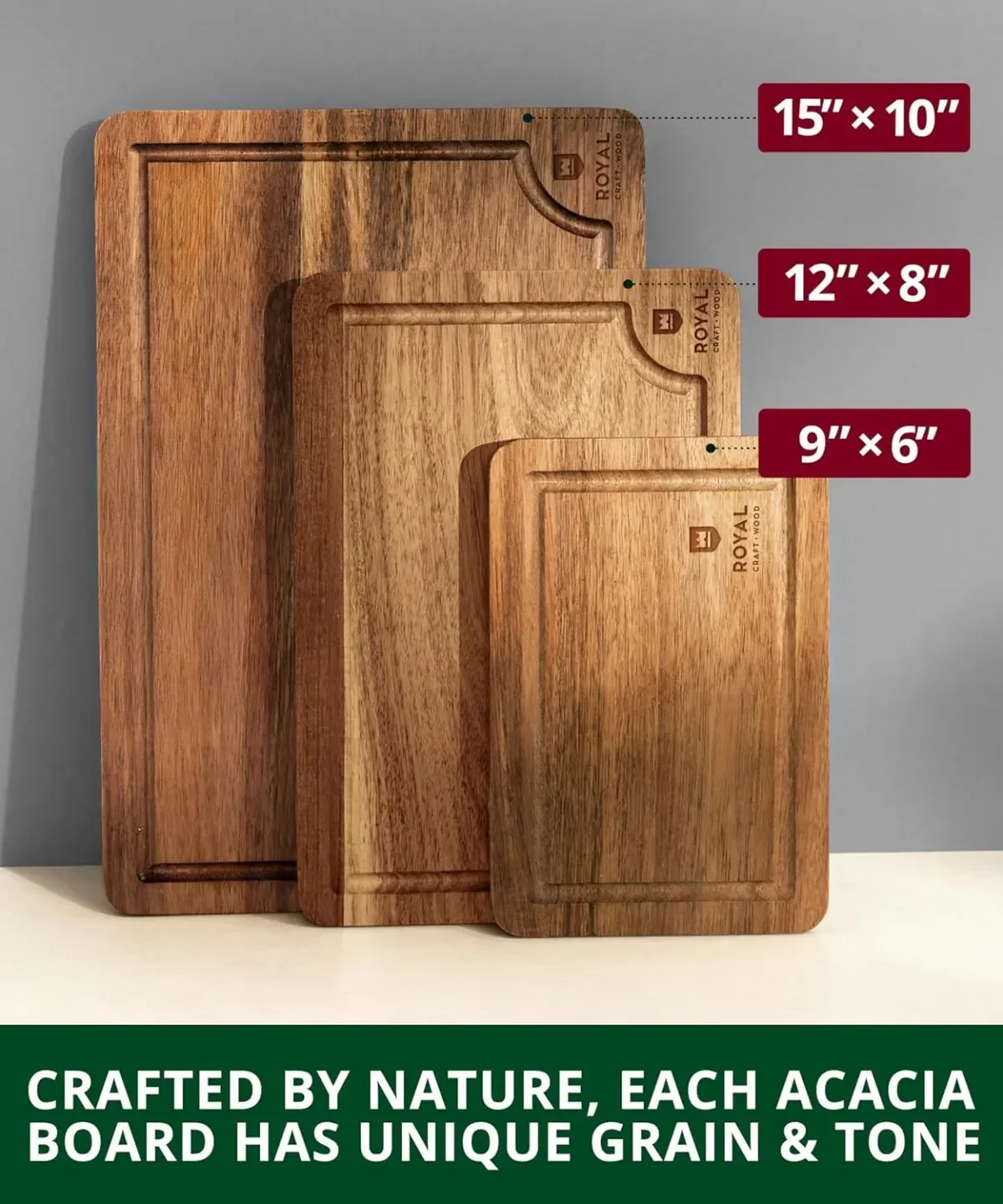 Set of 3 Wood Cutting Boards - Image 2