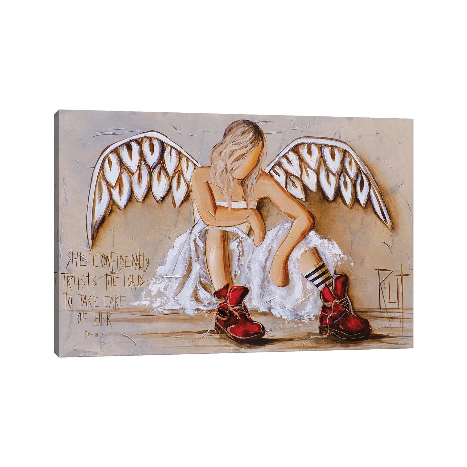 She Confidently Trusts by Ruth's Angels - Canvas Gallery Wrap - Image 4