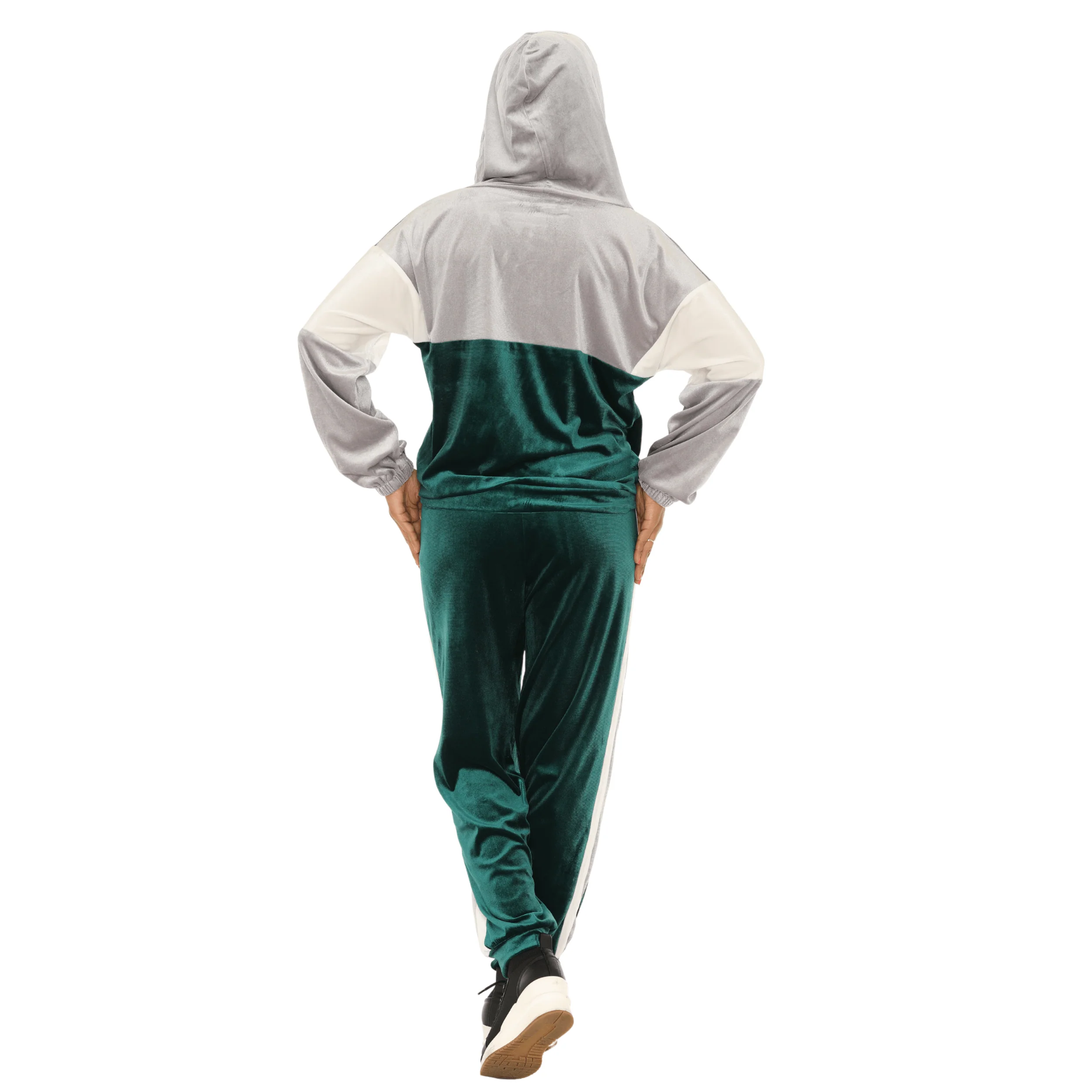 Shoreline Wear Block Pocket Velvet Hoodie & Drawstring Joggers - Image 11