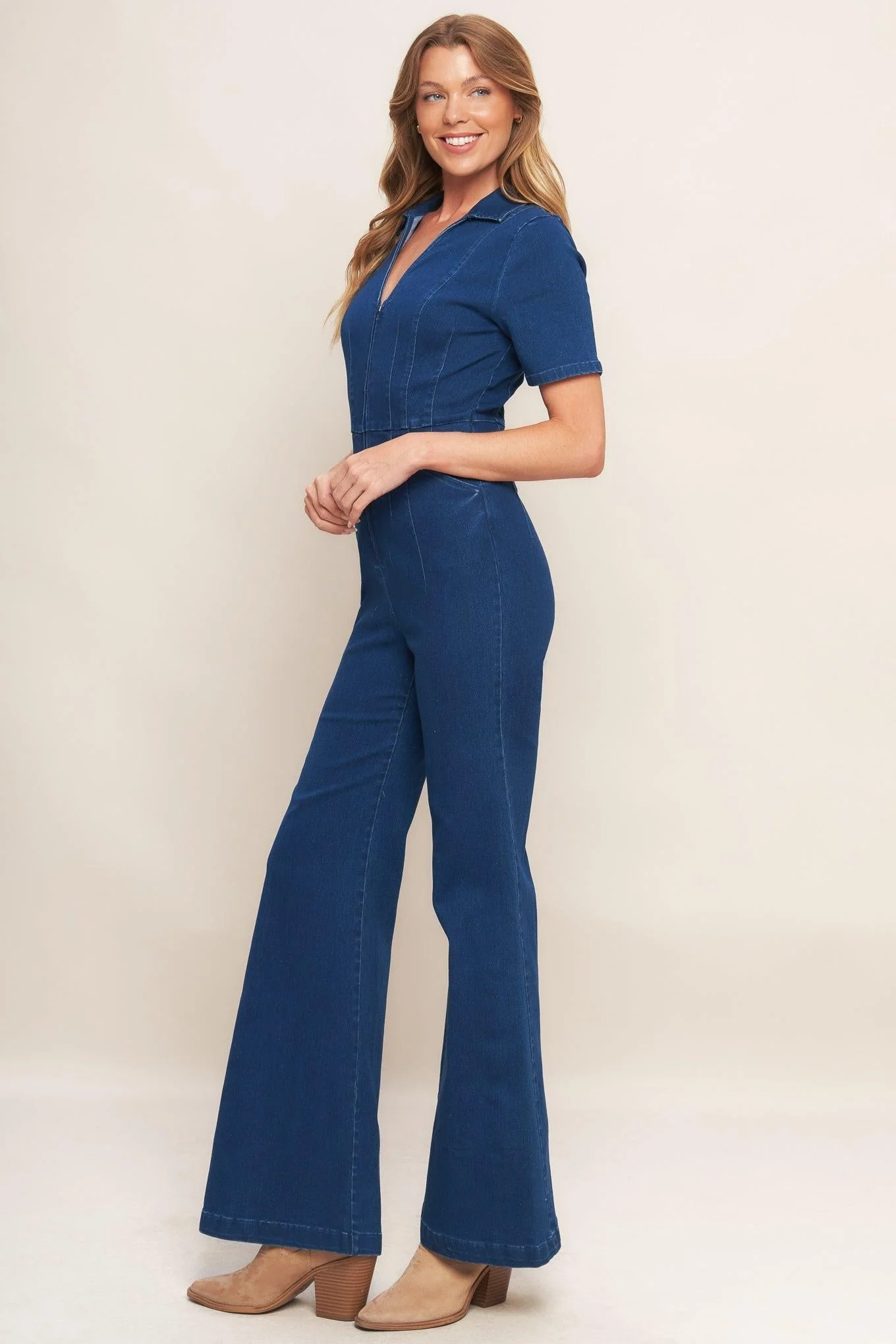 Shy Girl Medium Indigo Denim Jumpsuit - Image 4