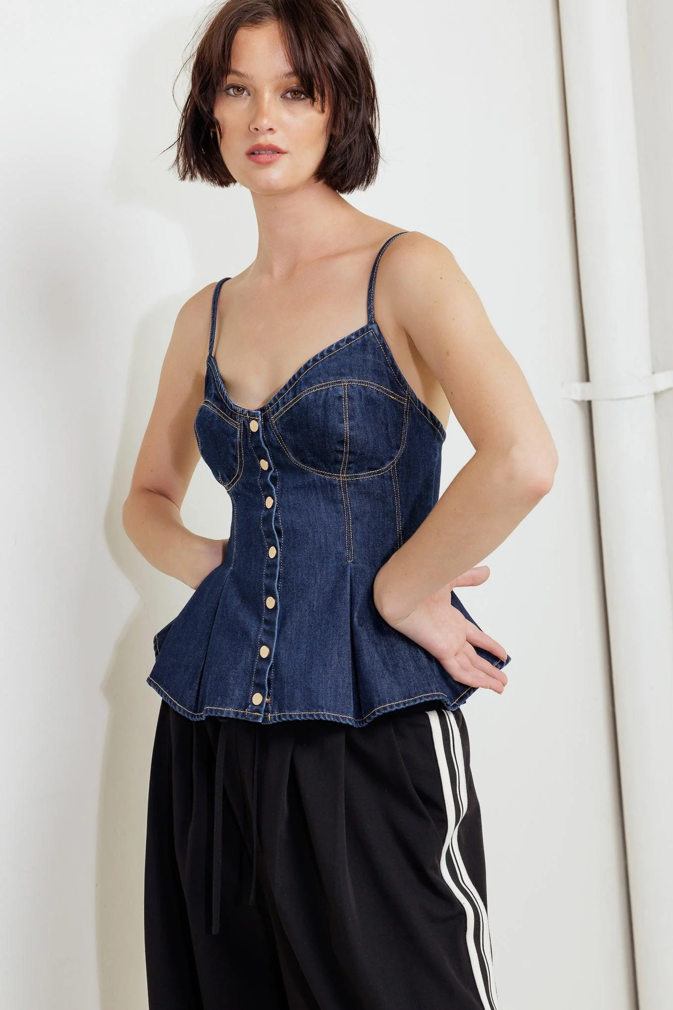 Silent Authority Denim Cami Top - Image 7