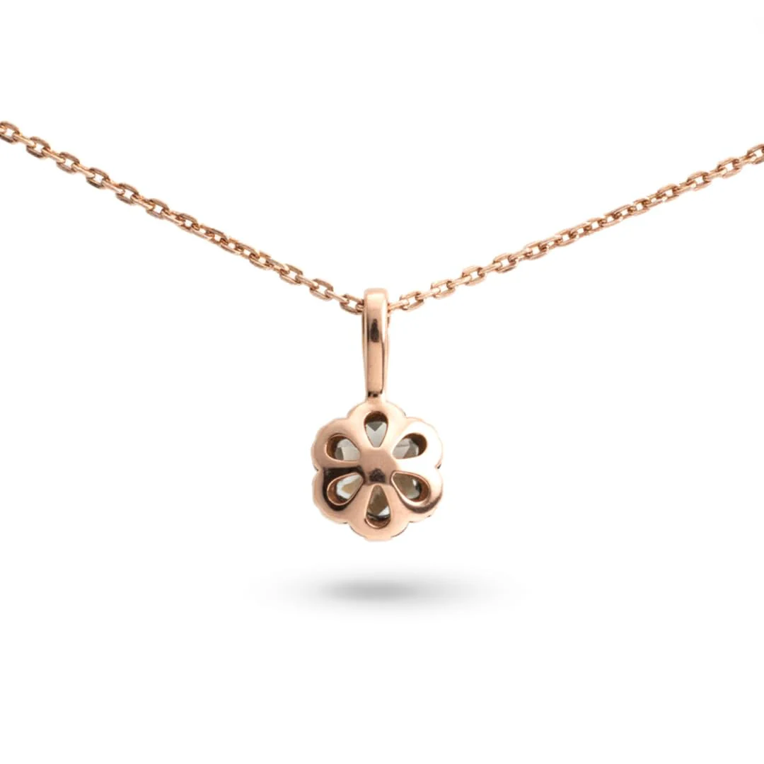 Silver Flower Necklaces for Women Blue Topaz Smoky Quartz Necklaces Sterling Silver Pave Necklace for Women Blue Topaz Quartz Jewelry Gift - Image 7