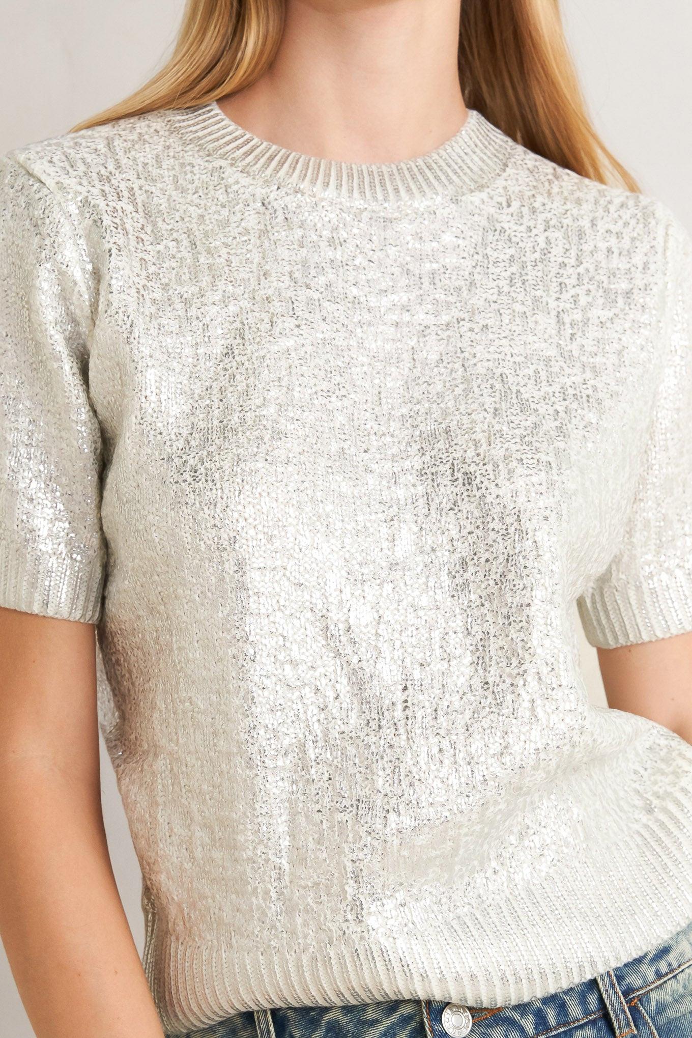 Silver Glow Knit Top - Image 2