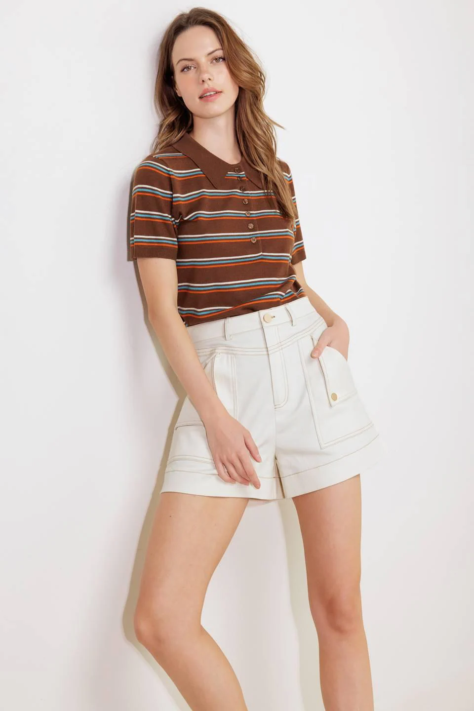 Simply Mine Cream Woven Short - Image 4