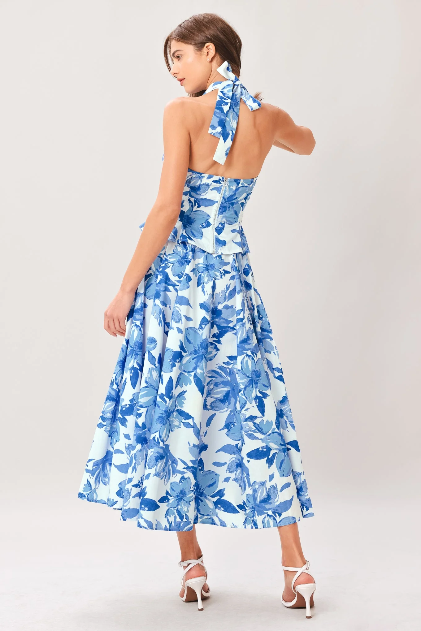 Sky Blossom Woven Full Circle Skirt - Image 7