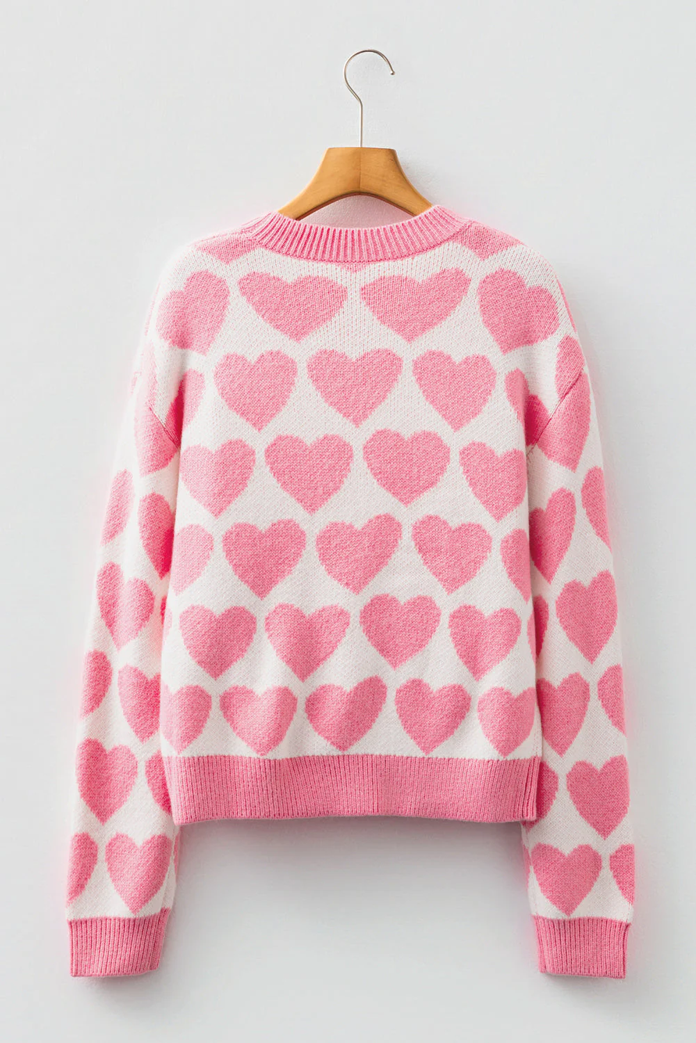 Threaded Pear Skylar Heart Print Knit Sweater - Image 2