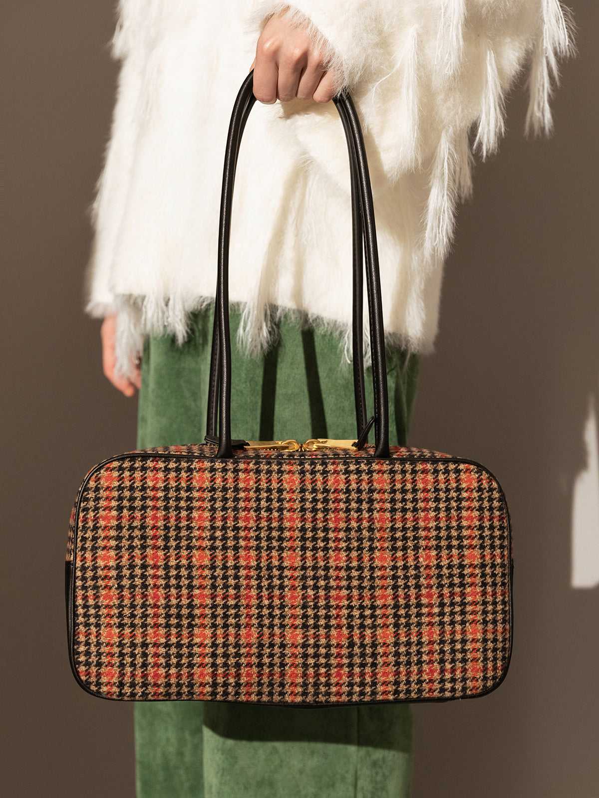 Sloane Tartan Top Handle Bag - Image 12
