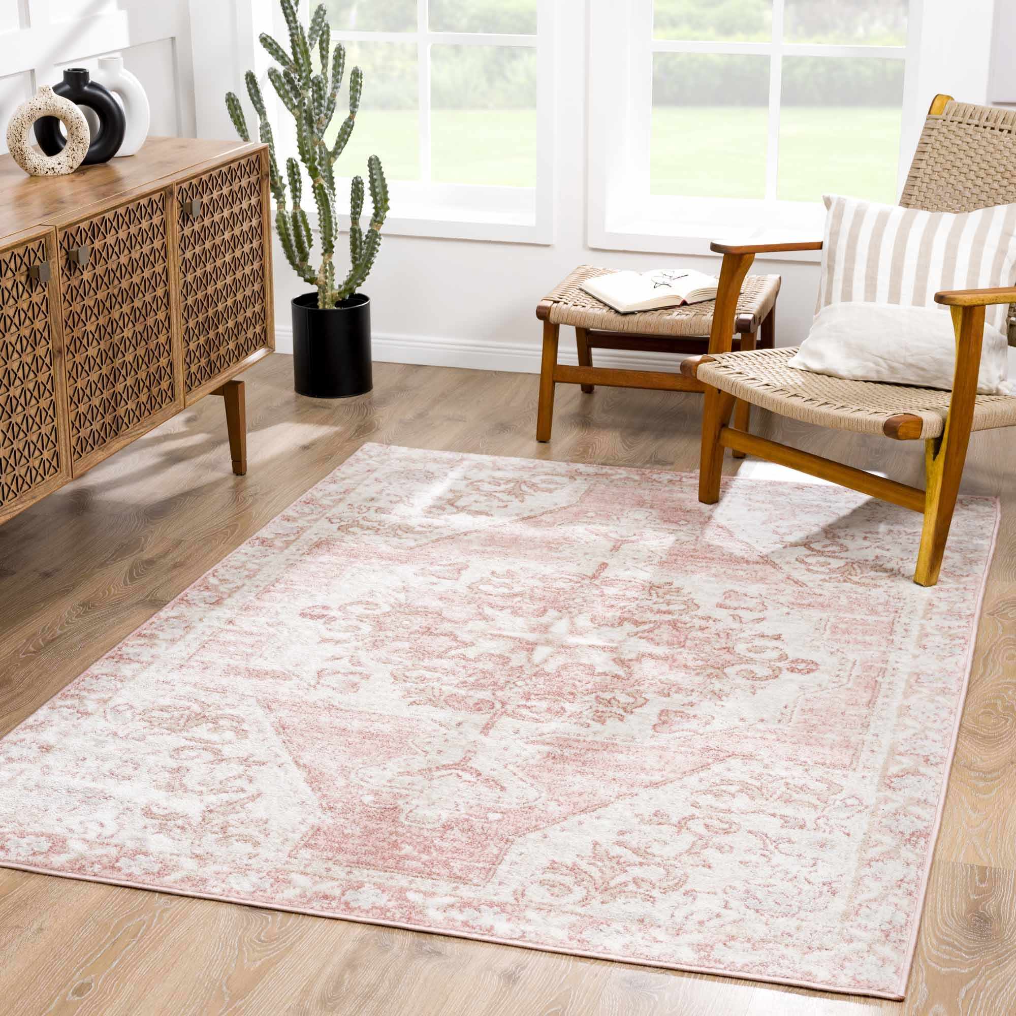 Snead Pink Floral Rug - Image 2