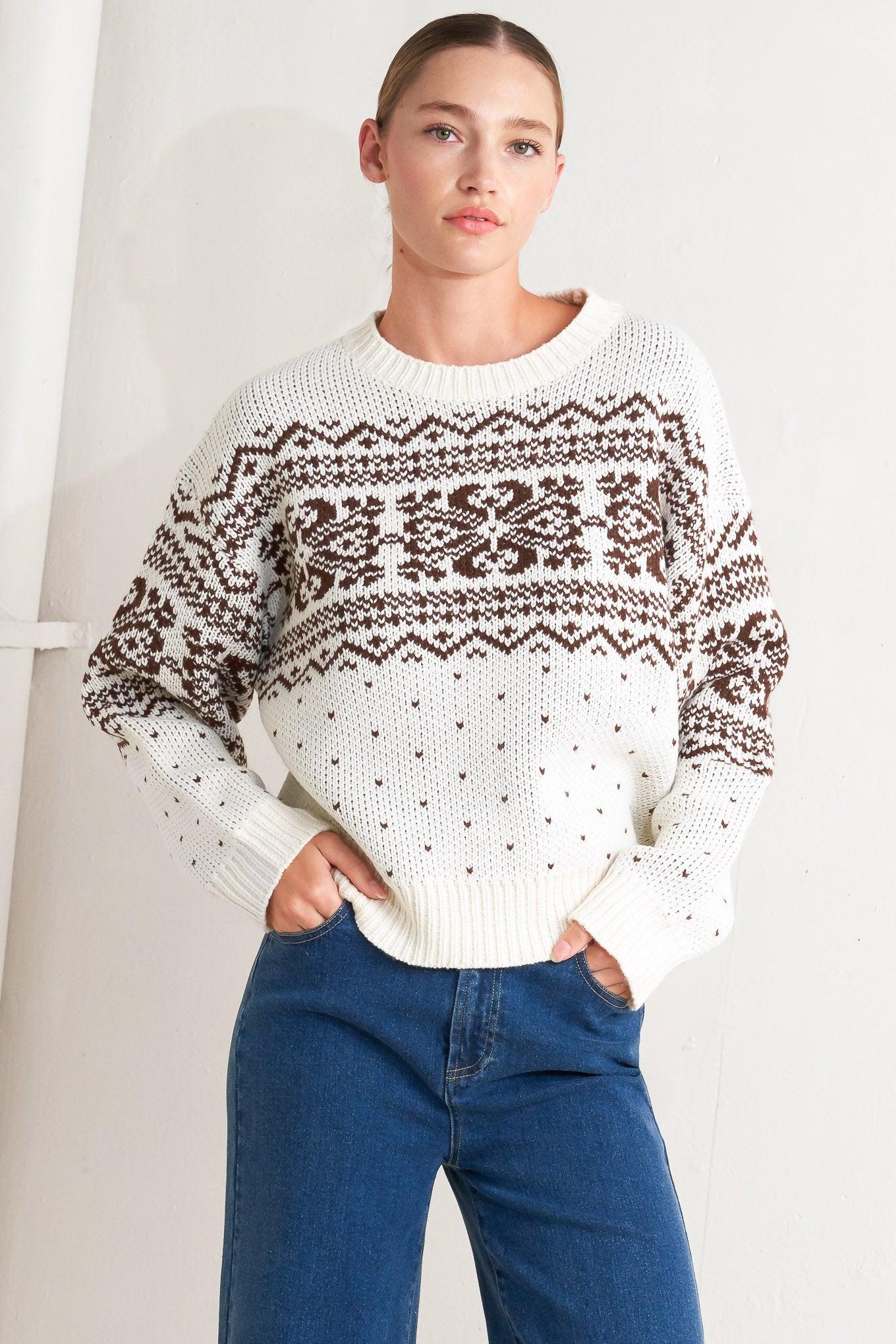 Snowflake Glam Pullover Sweater Top - Image 4