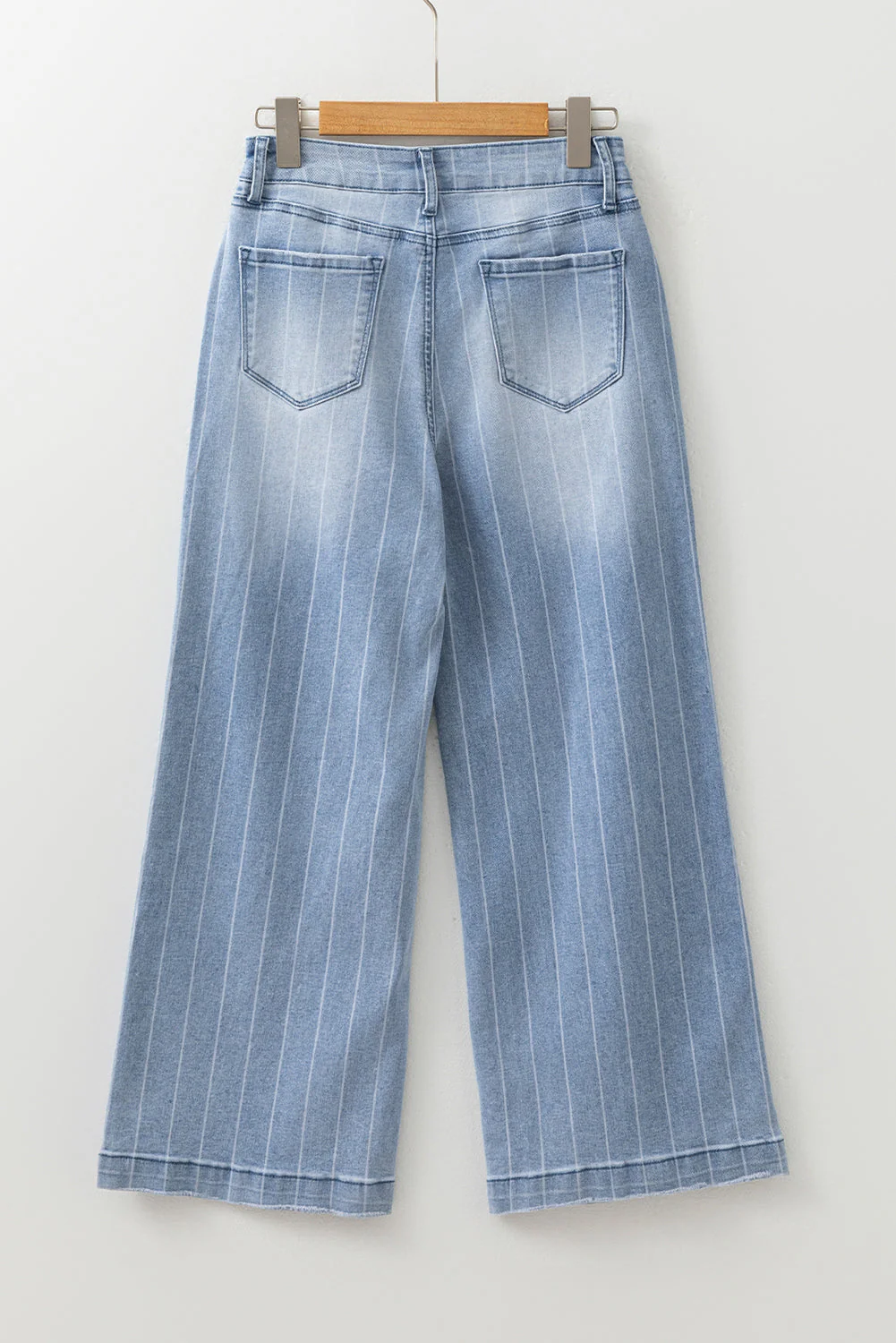 Threaded Pear Sofia Pinstripe Wide Leg Jeans - Image 2