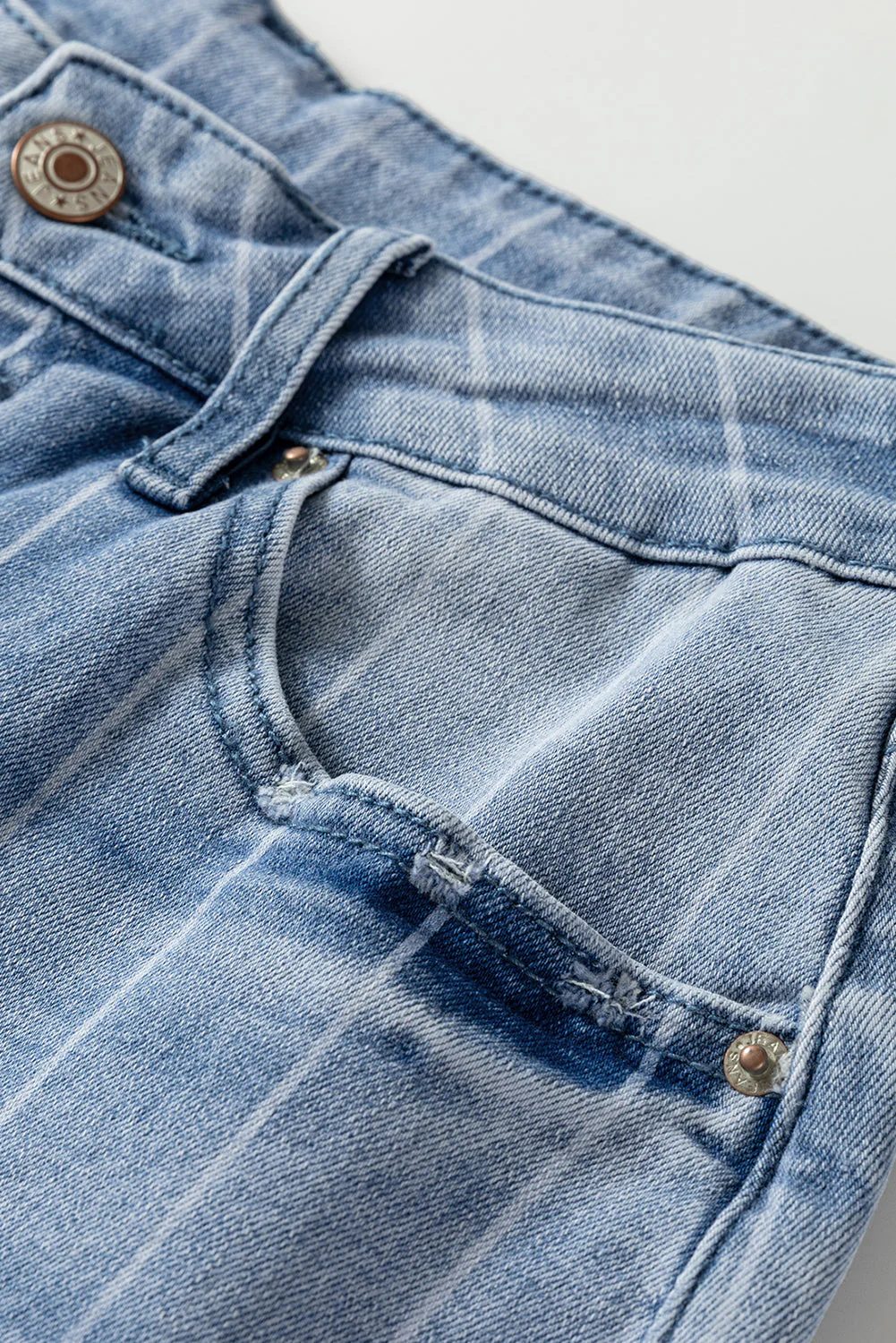 Threaded Pear Sofia Pinstripe Wide Leg Jeans - Image 4