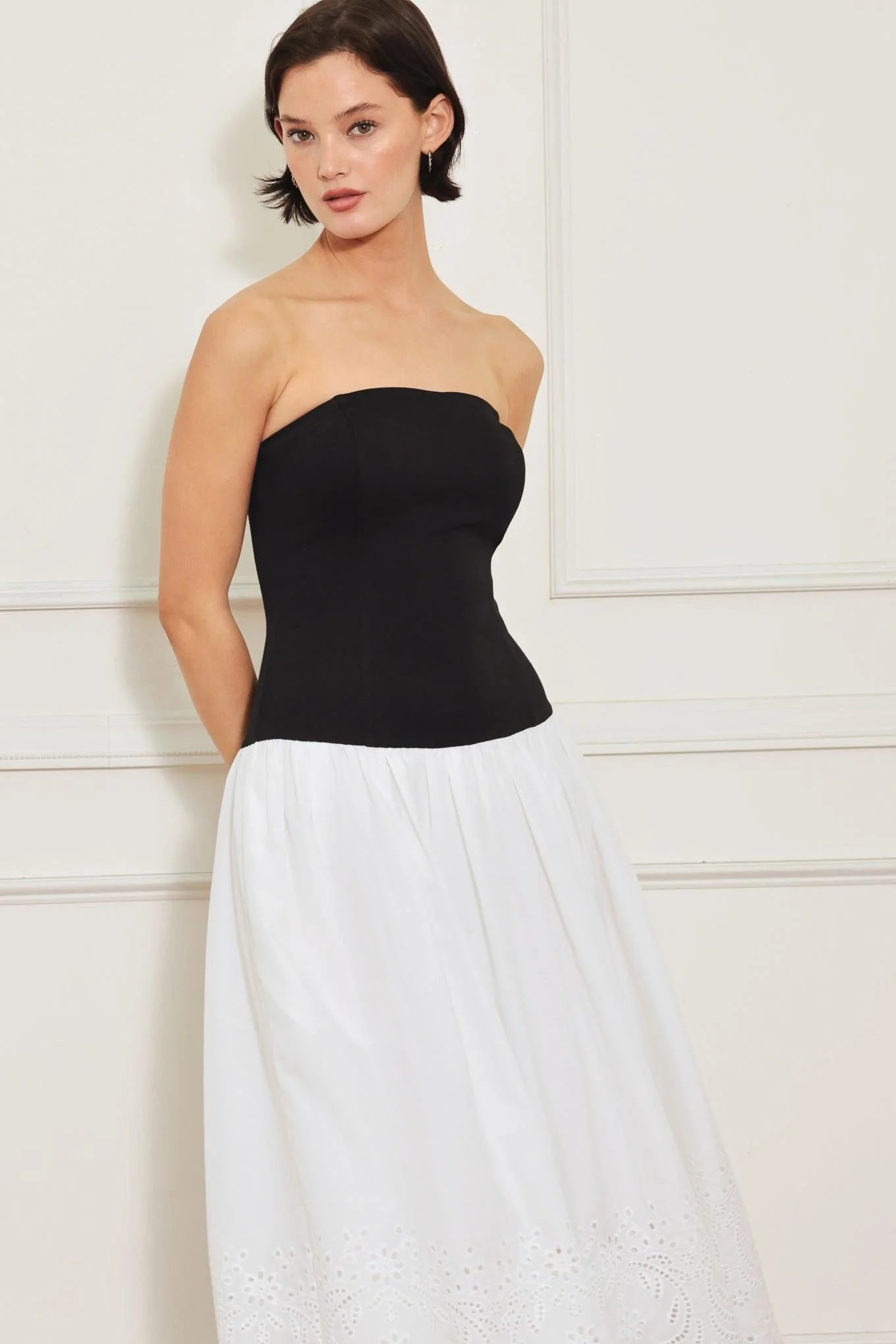Soft Spoken Beauty Knit Woven Midi Dress - Image 6