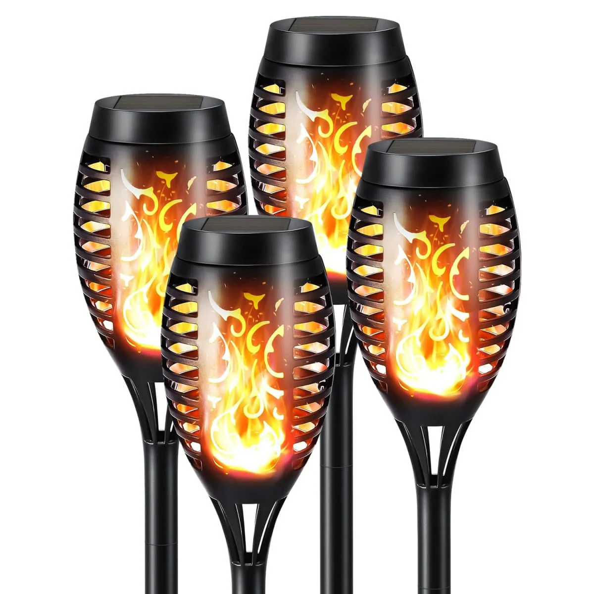 Solar Powered Flickering Flame Torch Light - Image 7