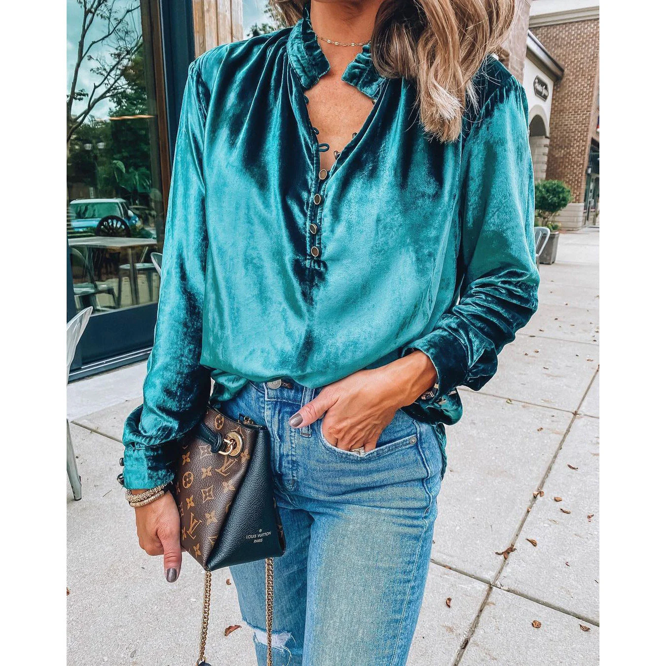 Solid Color Midi Dress | Relaxed Fit Women's Dress - Image 6
