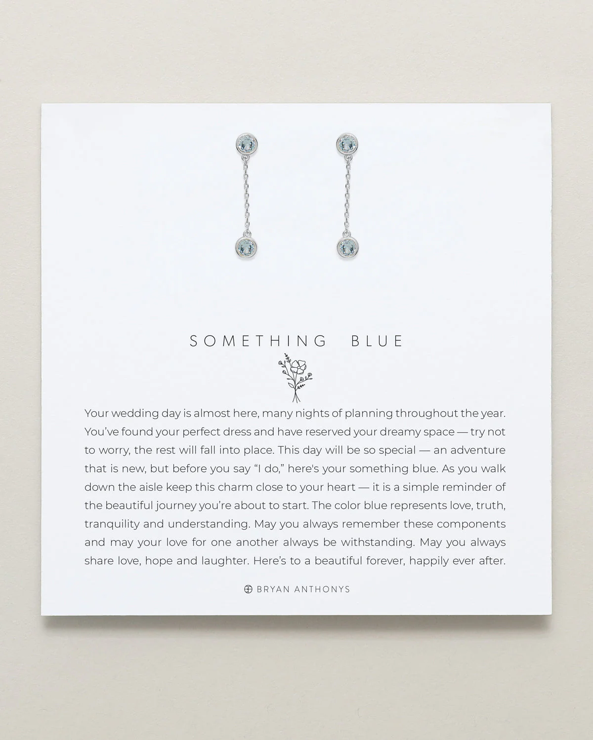 Something Blue Drop Earrings - Image 2