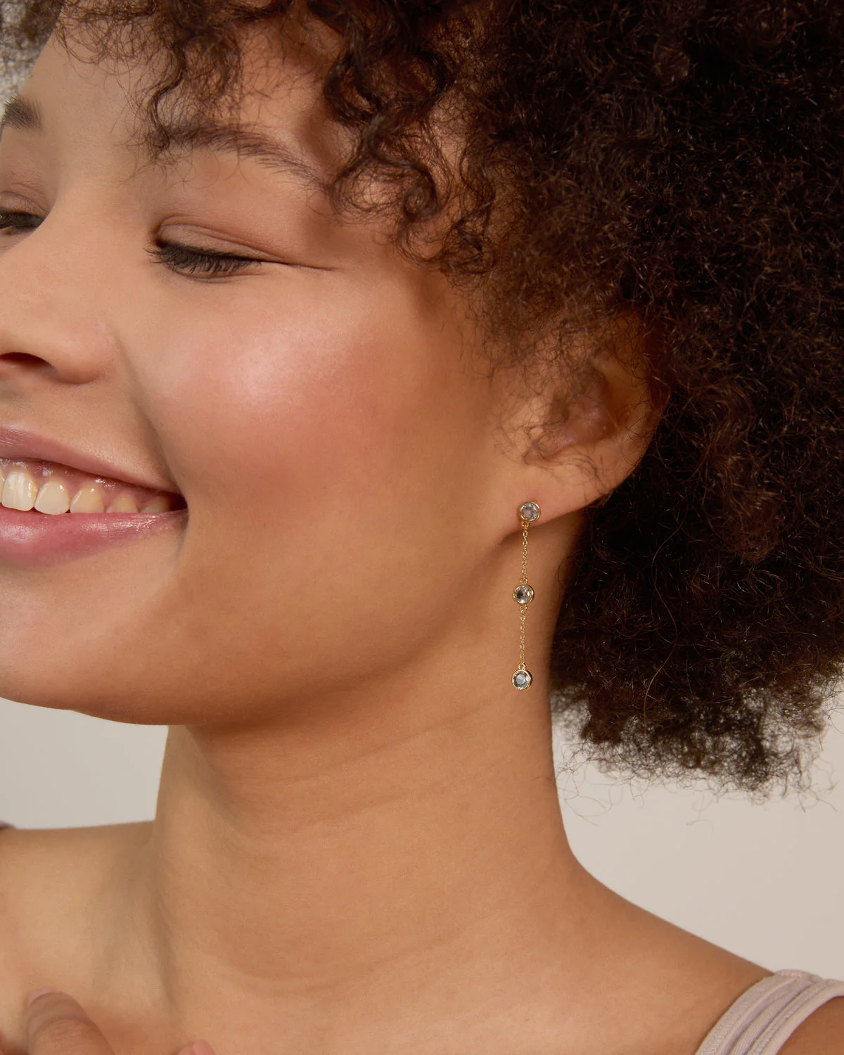 Something Blue Linear Earrings - Image 6