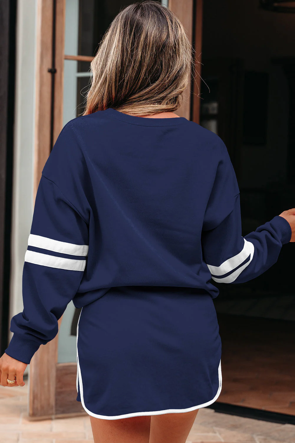 Threaded Pear Sophia Shoulder Pullover Mini Skirt - Image 9
