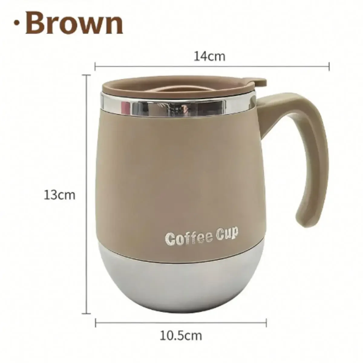 Stainless Steel Insulated Coffee Mug with Lid - Image 10