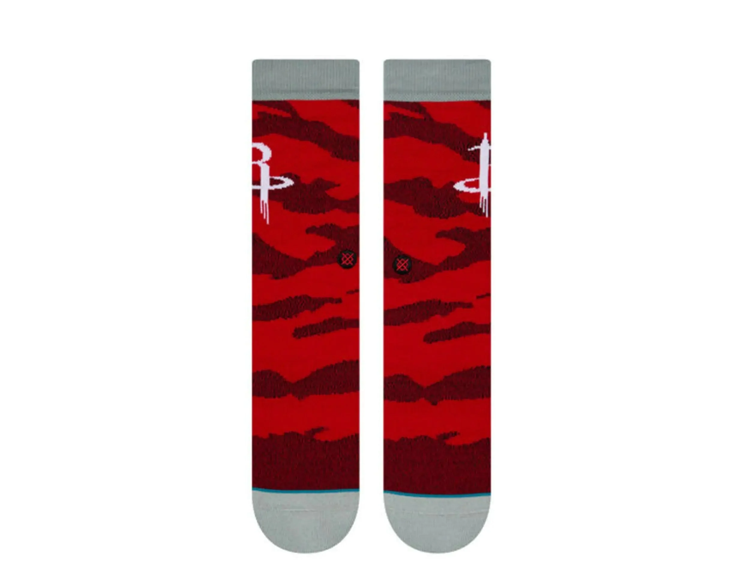 Stance Casual NBA Houston Rockets Camo Melange Men Crew Socks Red - Image 2