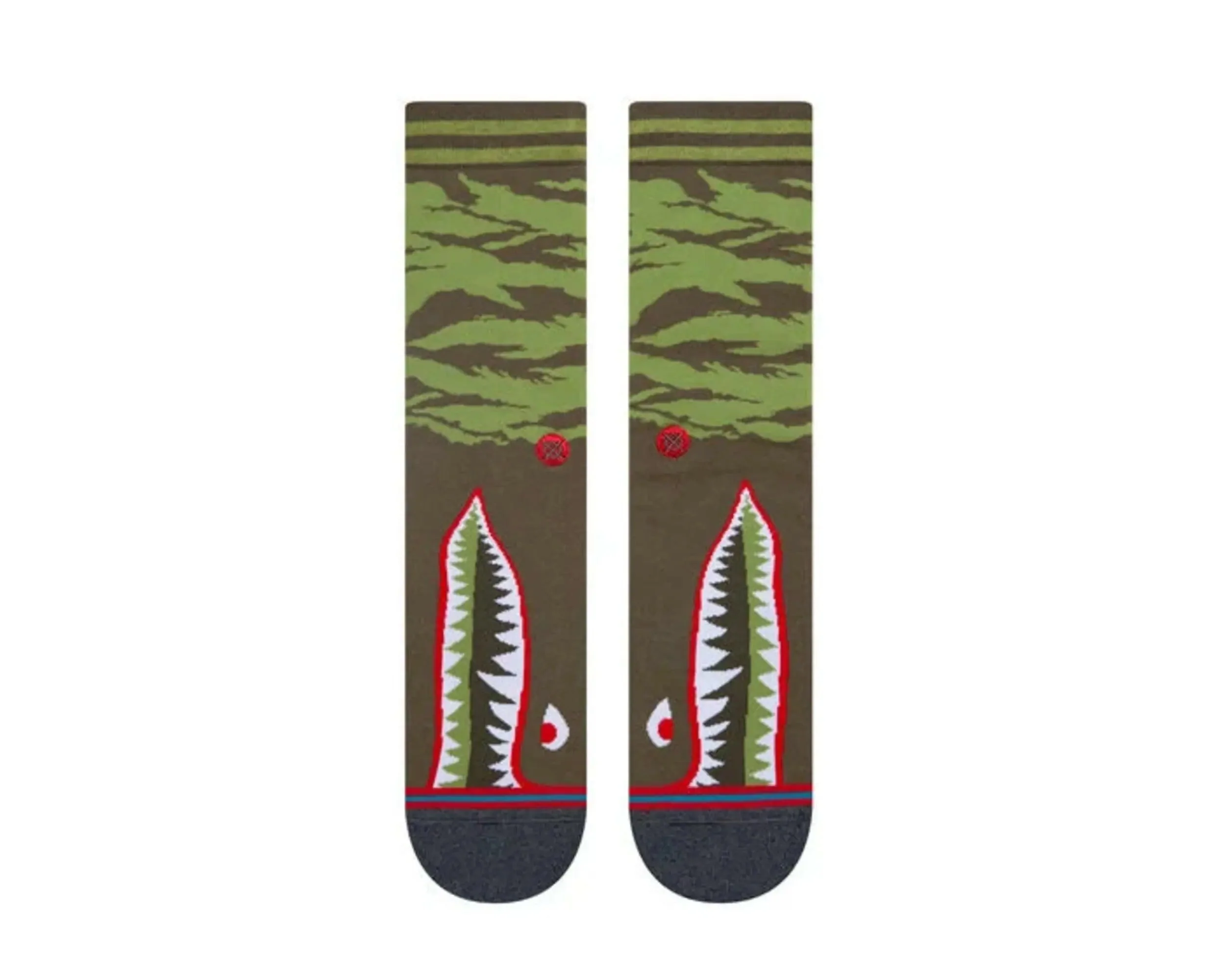 Stance Warbird Men Crew Socks Olive - Image 2