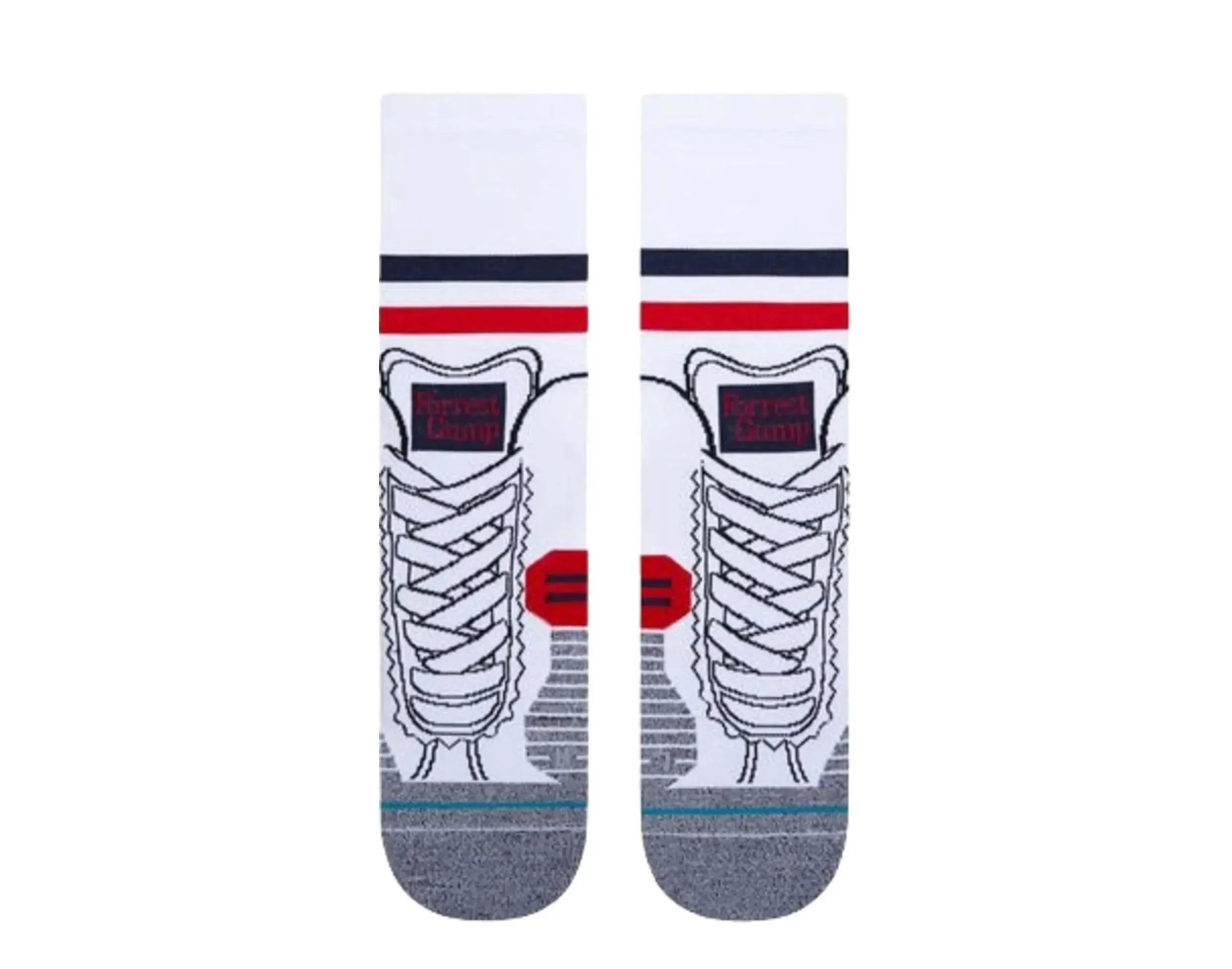 Stance x Forest Gump Feel 360 - Run Forrest Crew Socks White - Image 2