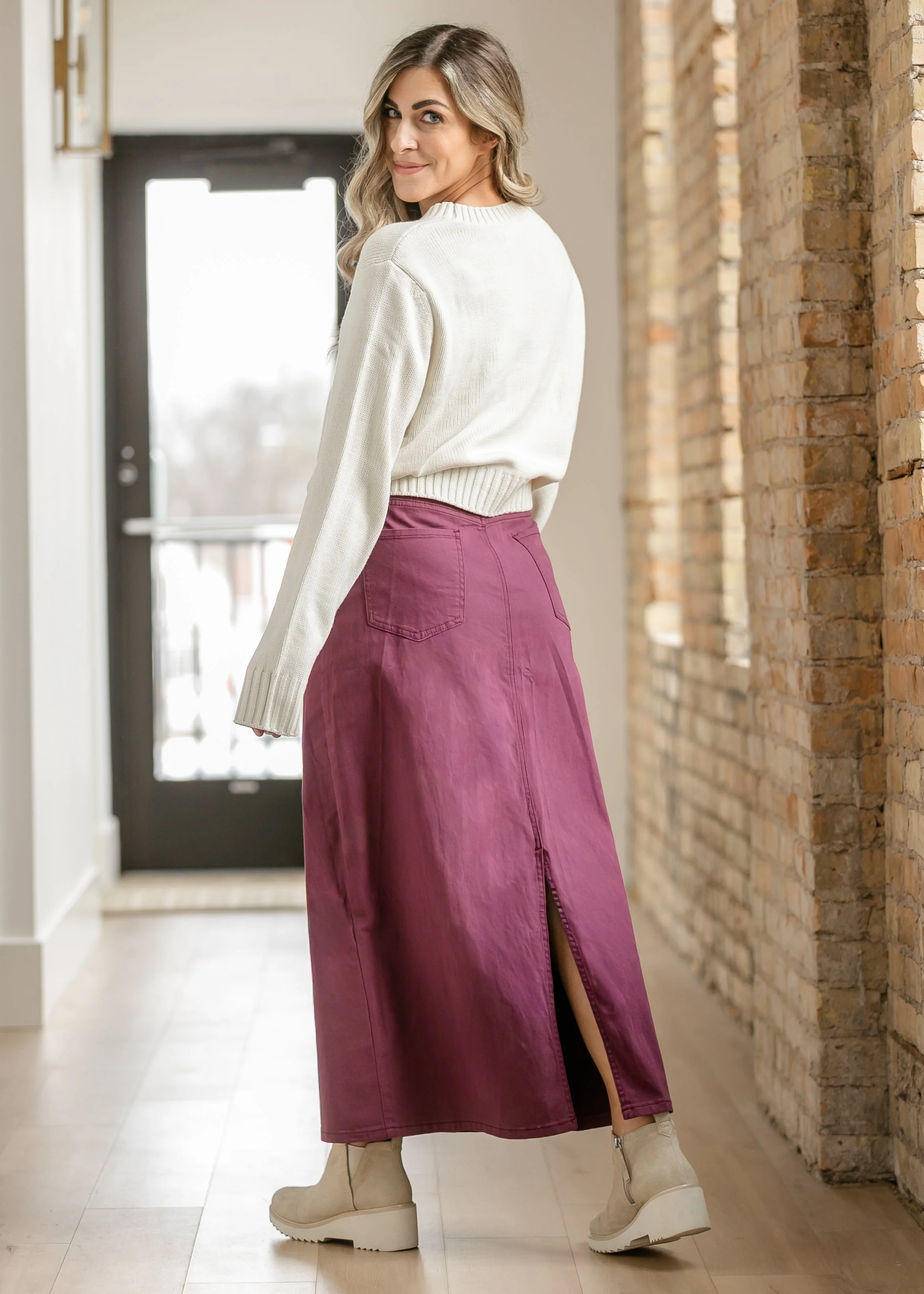 Stella Orchid Denim Maxi Skirt - FINAL SALE - Image 10