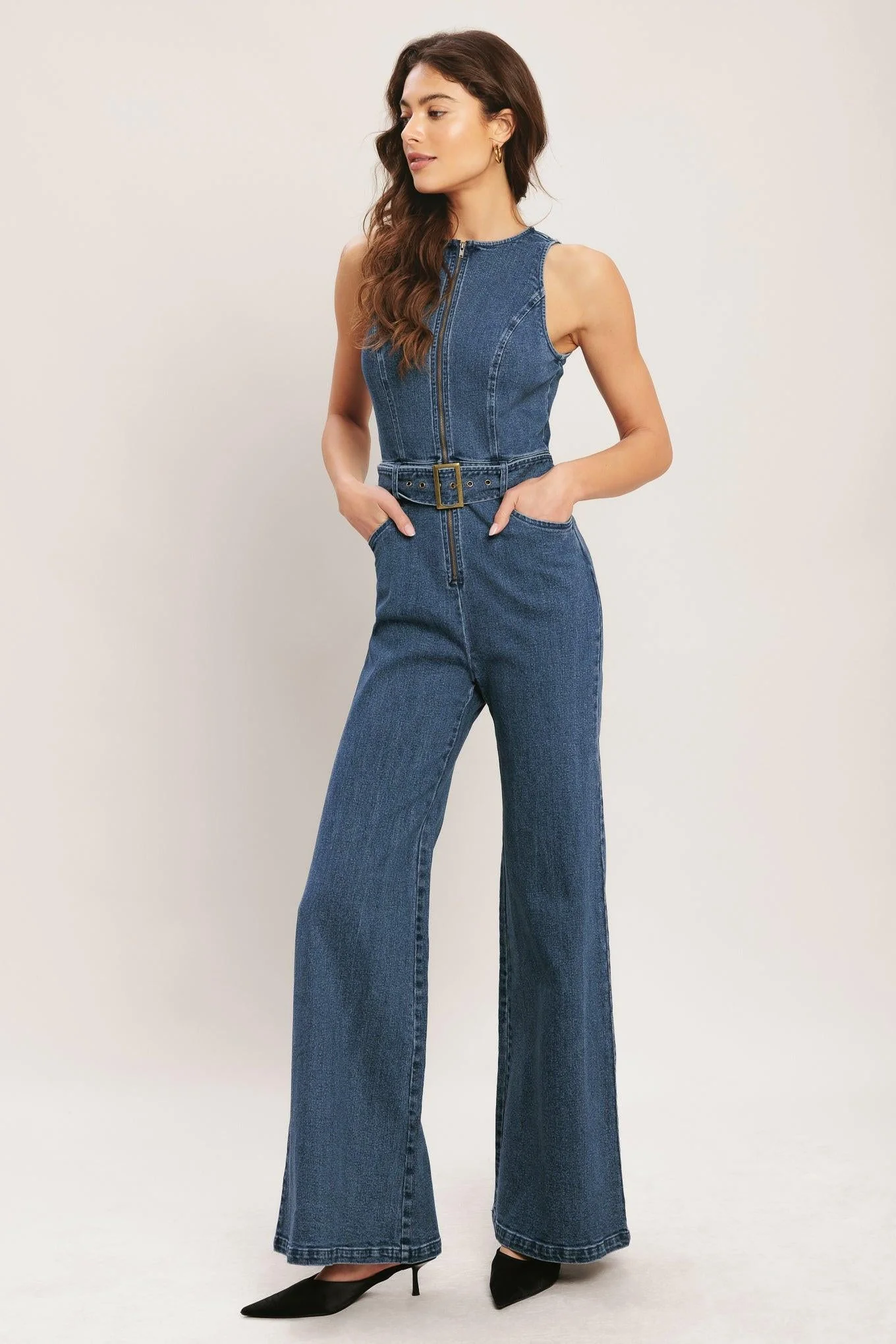 Street Chic Denim Jumpsuit - Image 4