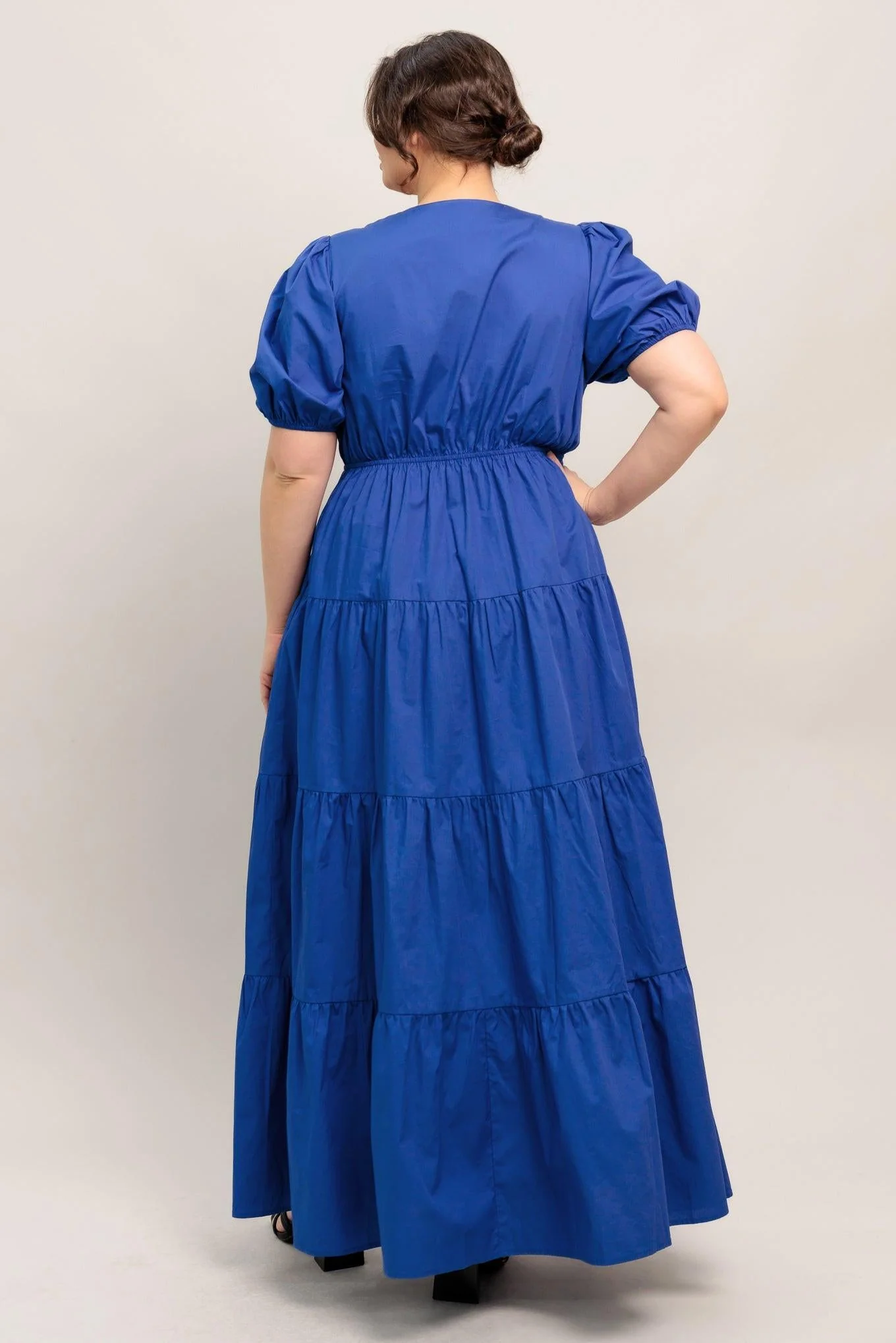 Summer Glow Royal Blue Woven Maxi Dress - Image 9