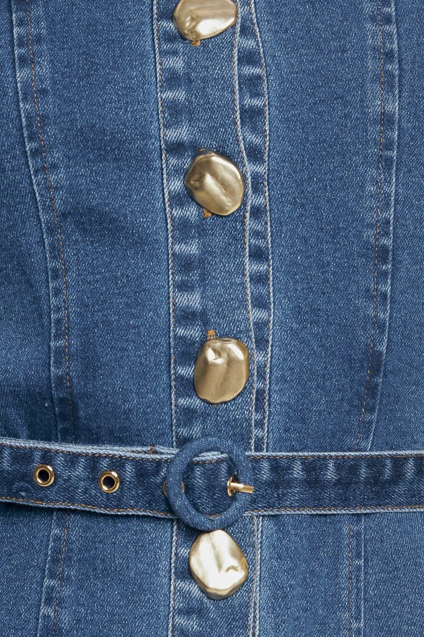 Sunday Stroll Denim Midi Dress - Image 11