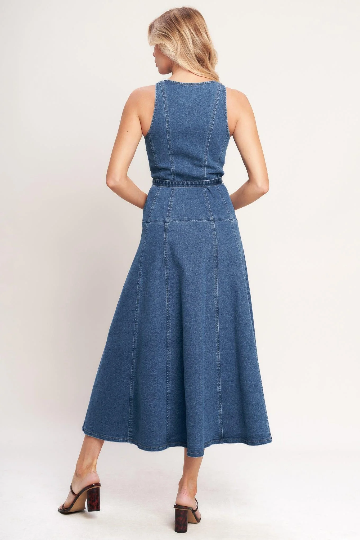 Sunday Stroll Denim Midi Dress - Image 2