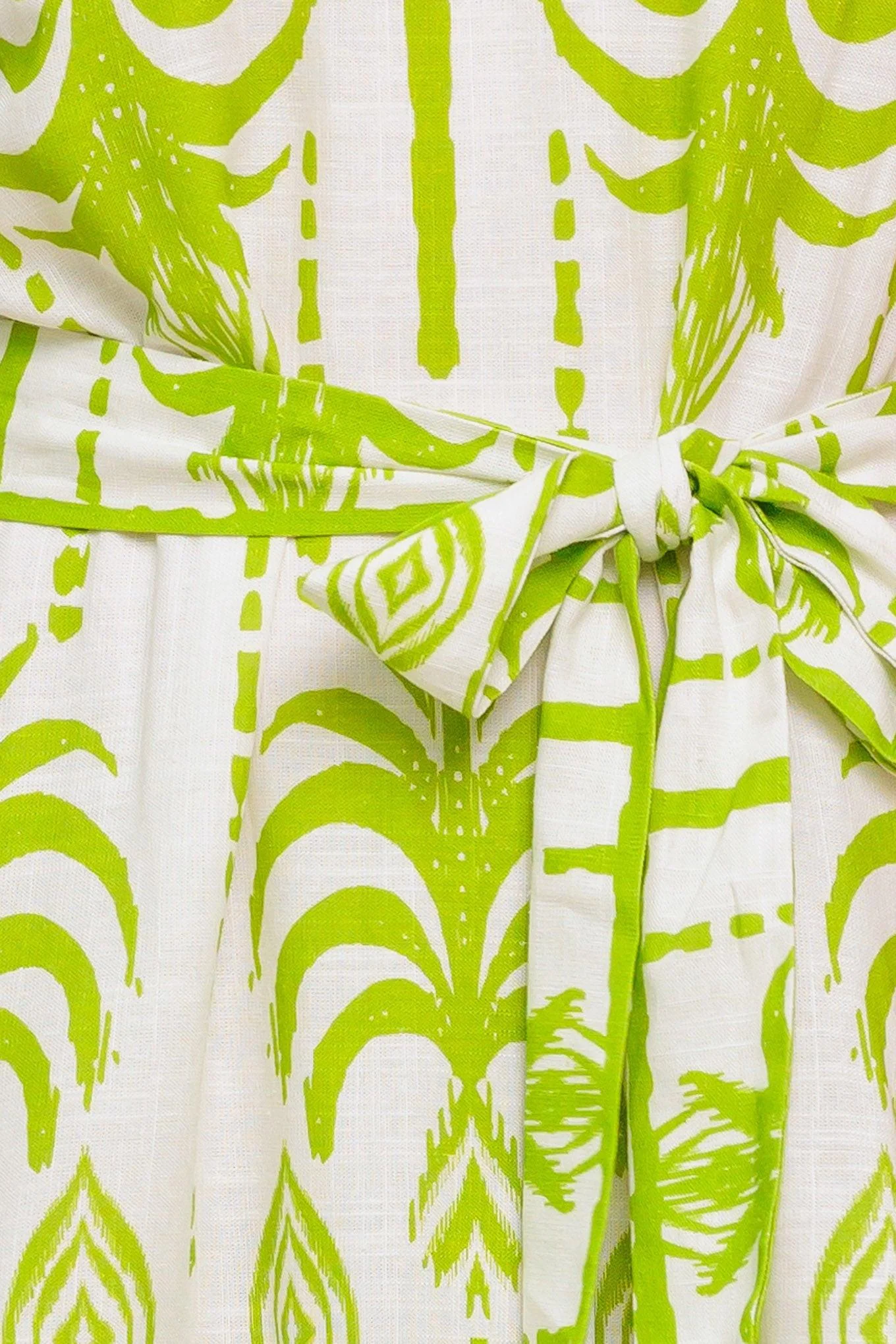 Sundown Charm Green Woven Mini Dress - Image 7