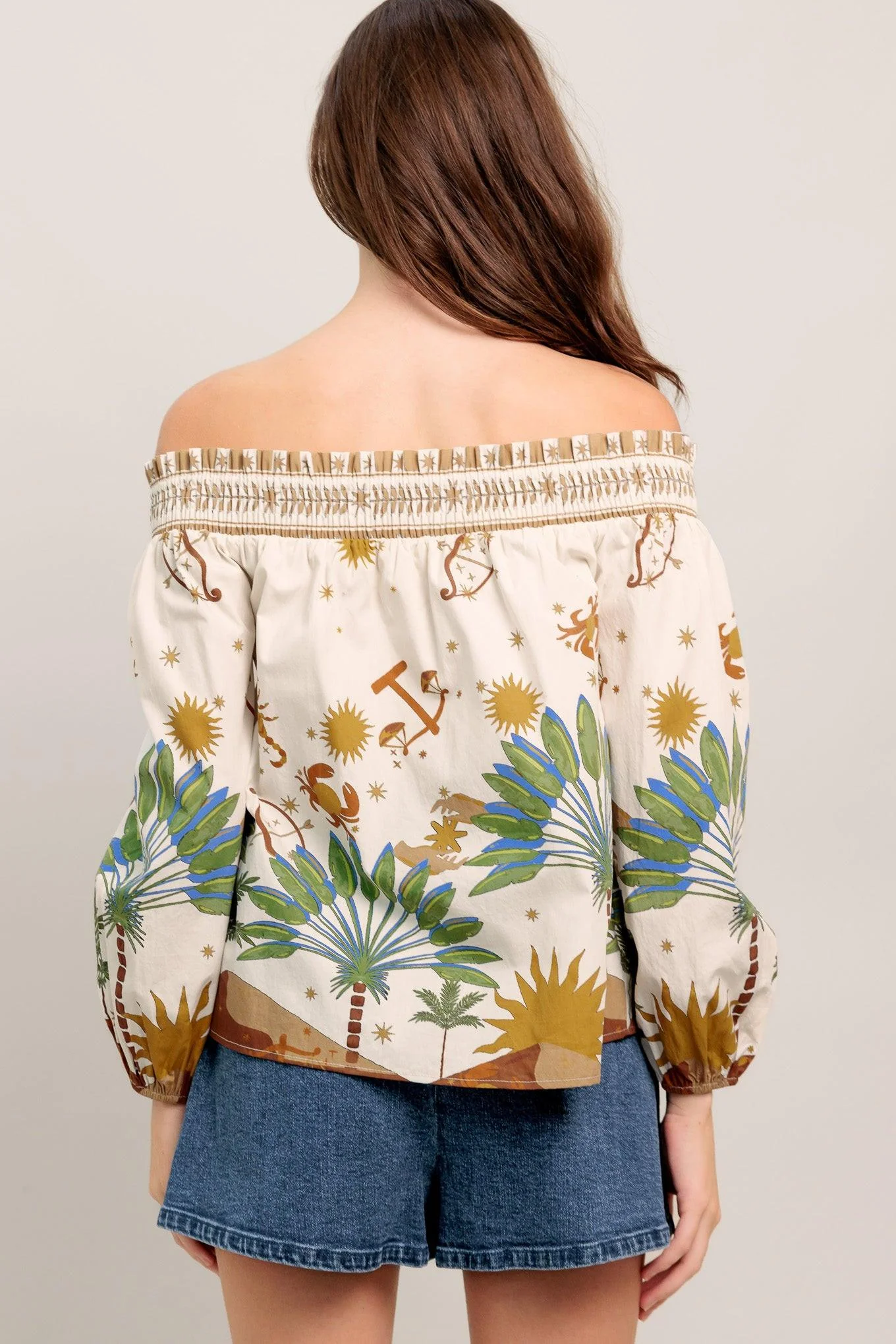 Sunlit Garden Woven Off Shoulder Top - Image 8