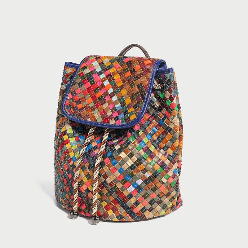 Sunset Everyday Woven Leather Backpack - Image 2