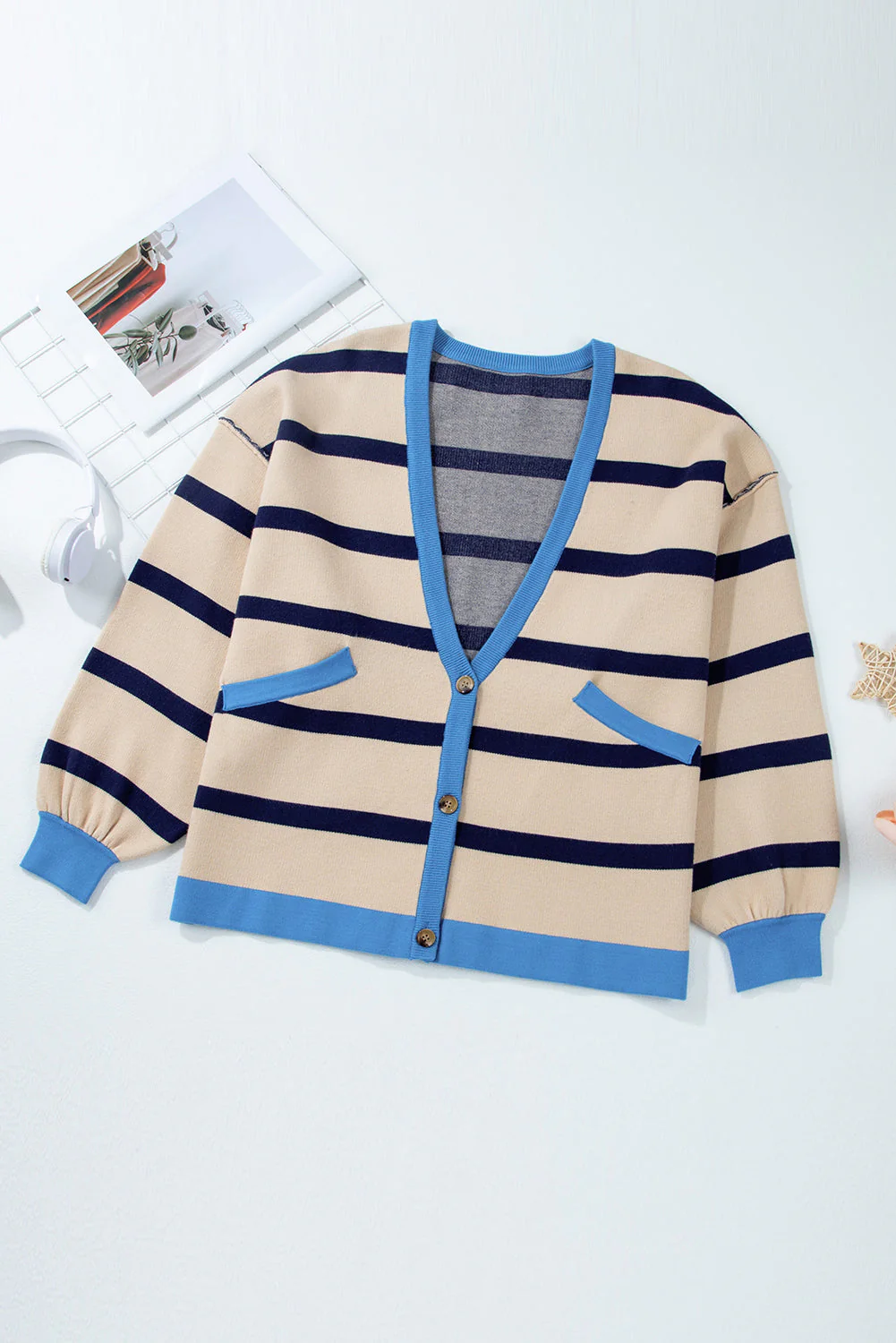 Threaded Pear Sutton Buttoned Loose Cardigan - Image 4