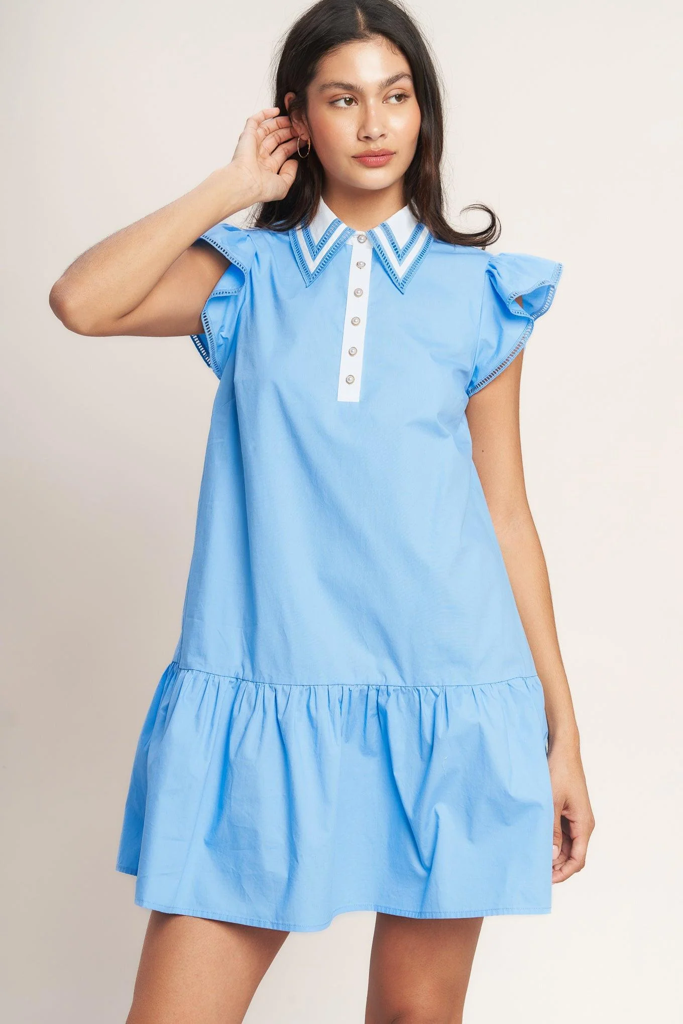Sweet Days Woven Mini Dress - Image 3
