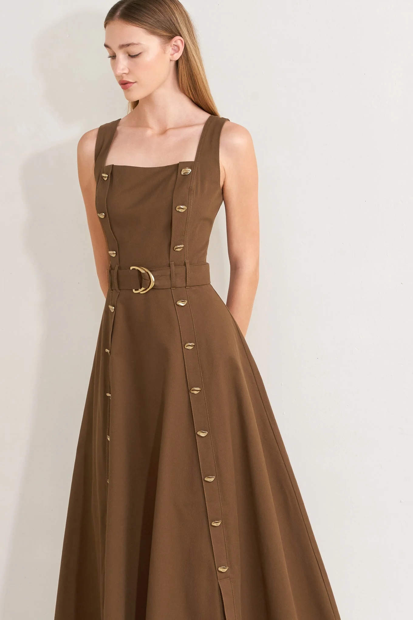 Sweet Sienna Woven Midi Dress - Image 6