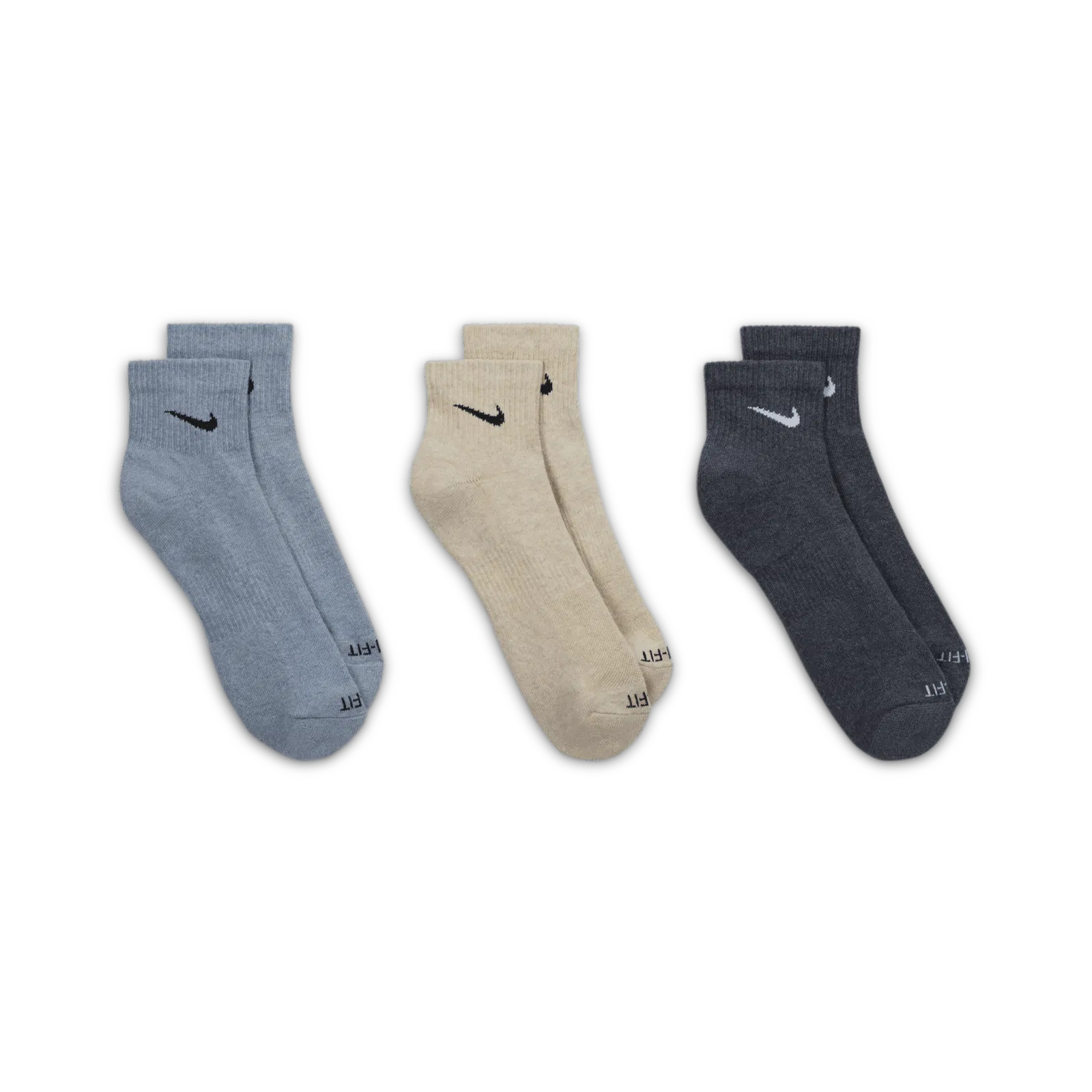 Nike Men's 3 Pack Dri-Fit Plus Quarter Socks - SX6890-901 - Image 2