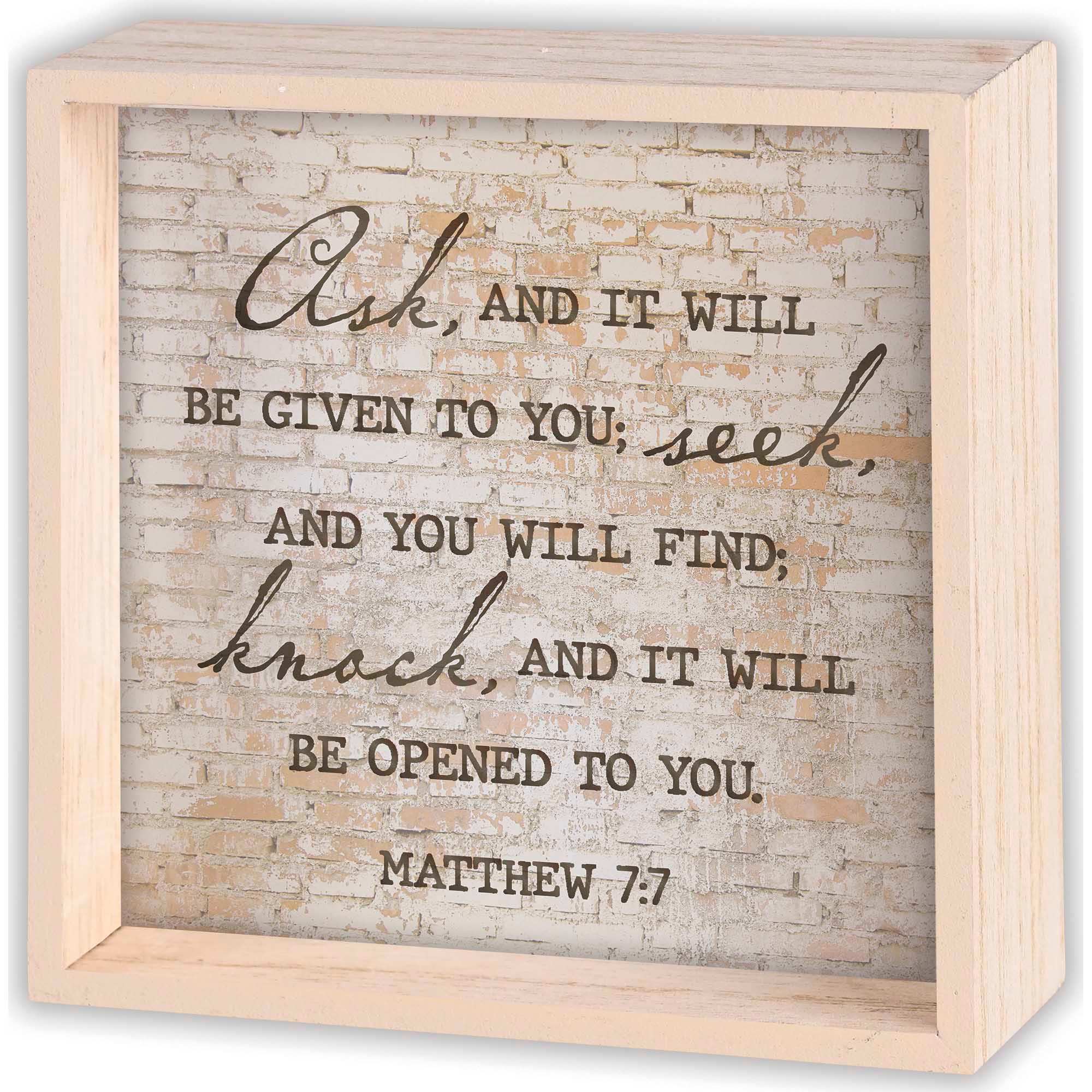 Tabletop 2 Sided Ask It Will Be Given Dicksons Neutral Home Decor Multiple - Image 3