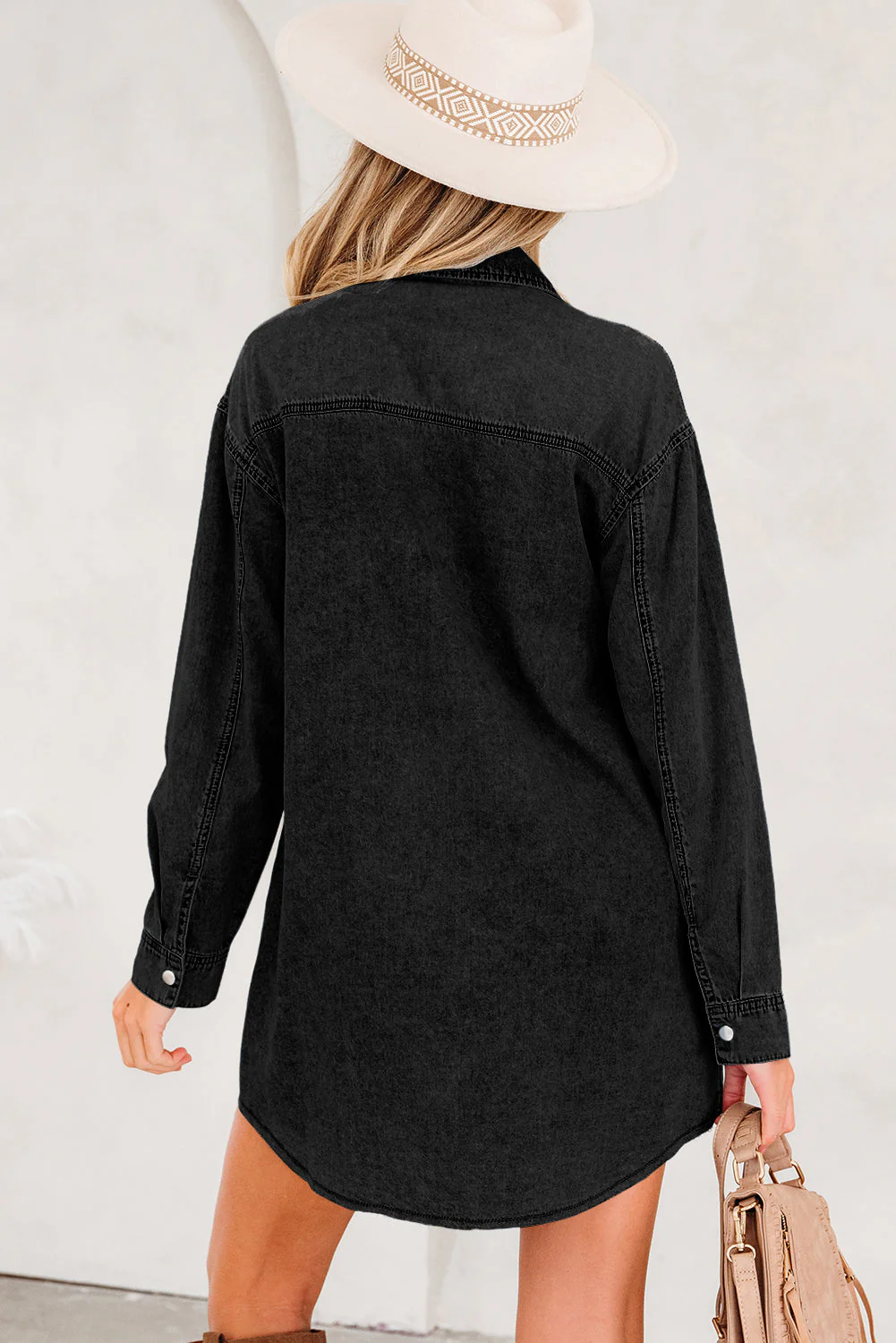 Threaded Pear Takina Raw Hem Loose Shirt - Image 6