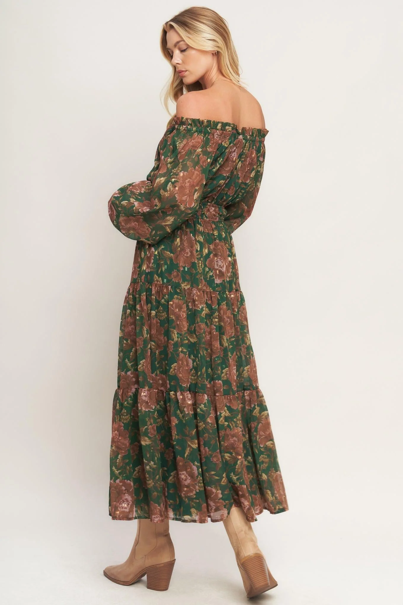 Terracotta Trail Woven Midi Dress - Image 5