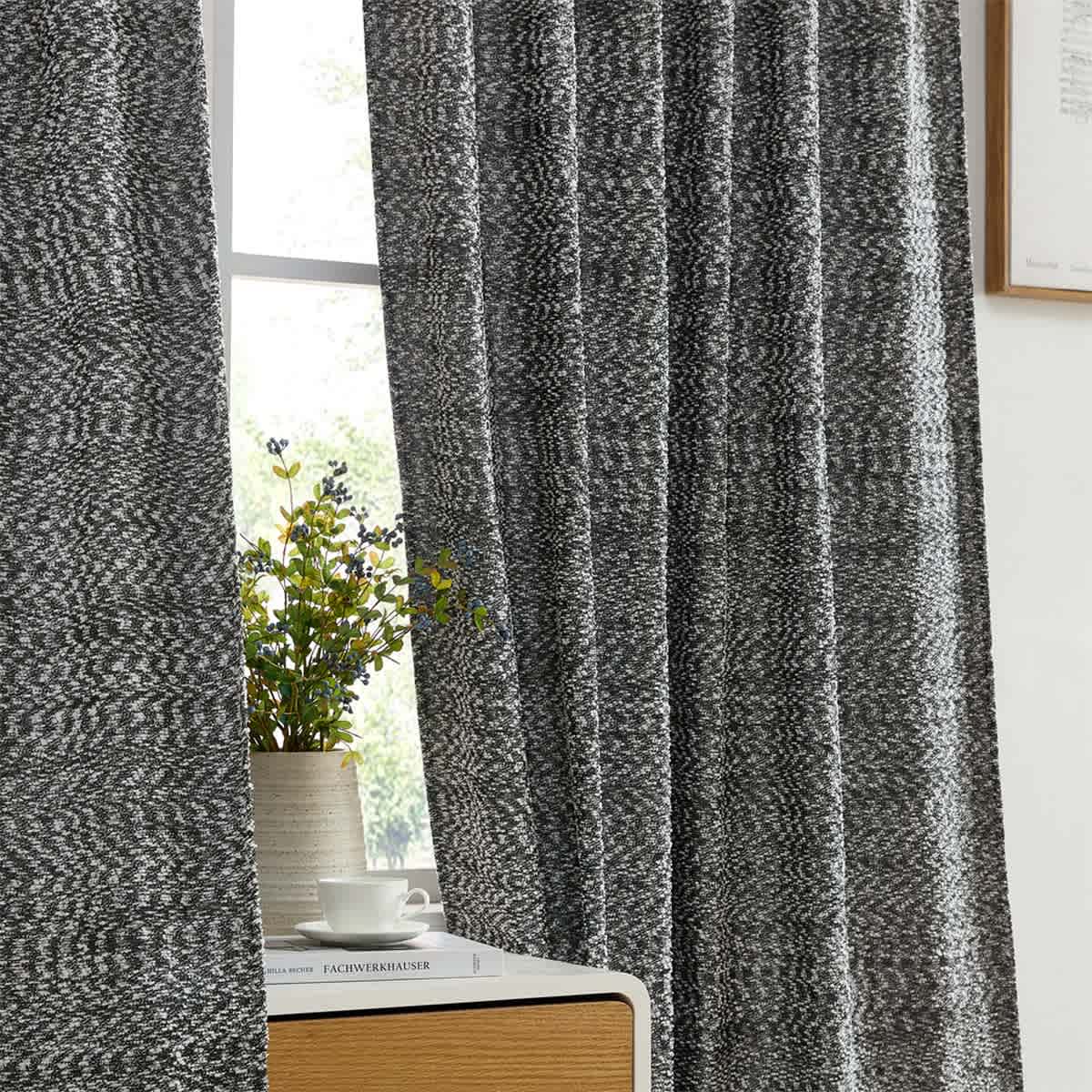 Thd East Jacquard Slub Texture - Privacy Curtains with Back Tab Rod Pocket Lightweight Window Curtains Drapery Panels for Bedroom, Dining Room & Living Room, 2 Panels - Image 28
