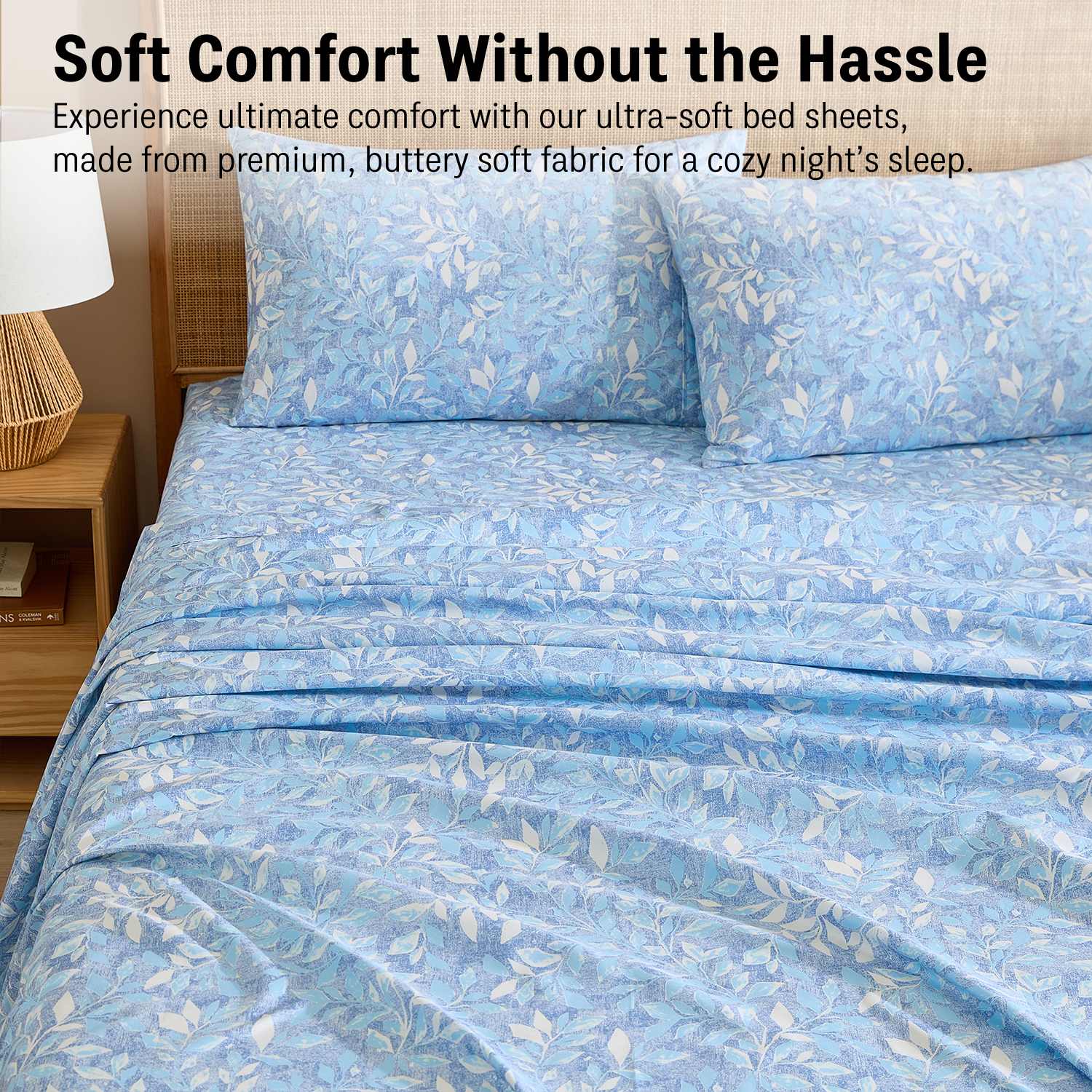 Thd Floral Multi-Piece Printed Patterned Floral Bed Sheets Set - Wrinkle Resistant & Ultra Soft - Fits Mattresses up to 15 Inches Deep - Image 36
