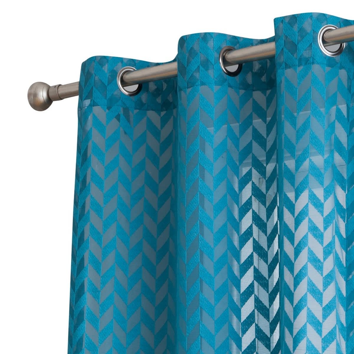 Thd Herringbone Lace Thick Semi Sheer Premium Grommet Top Window Curtain Panels - Pair - Image 24
