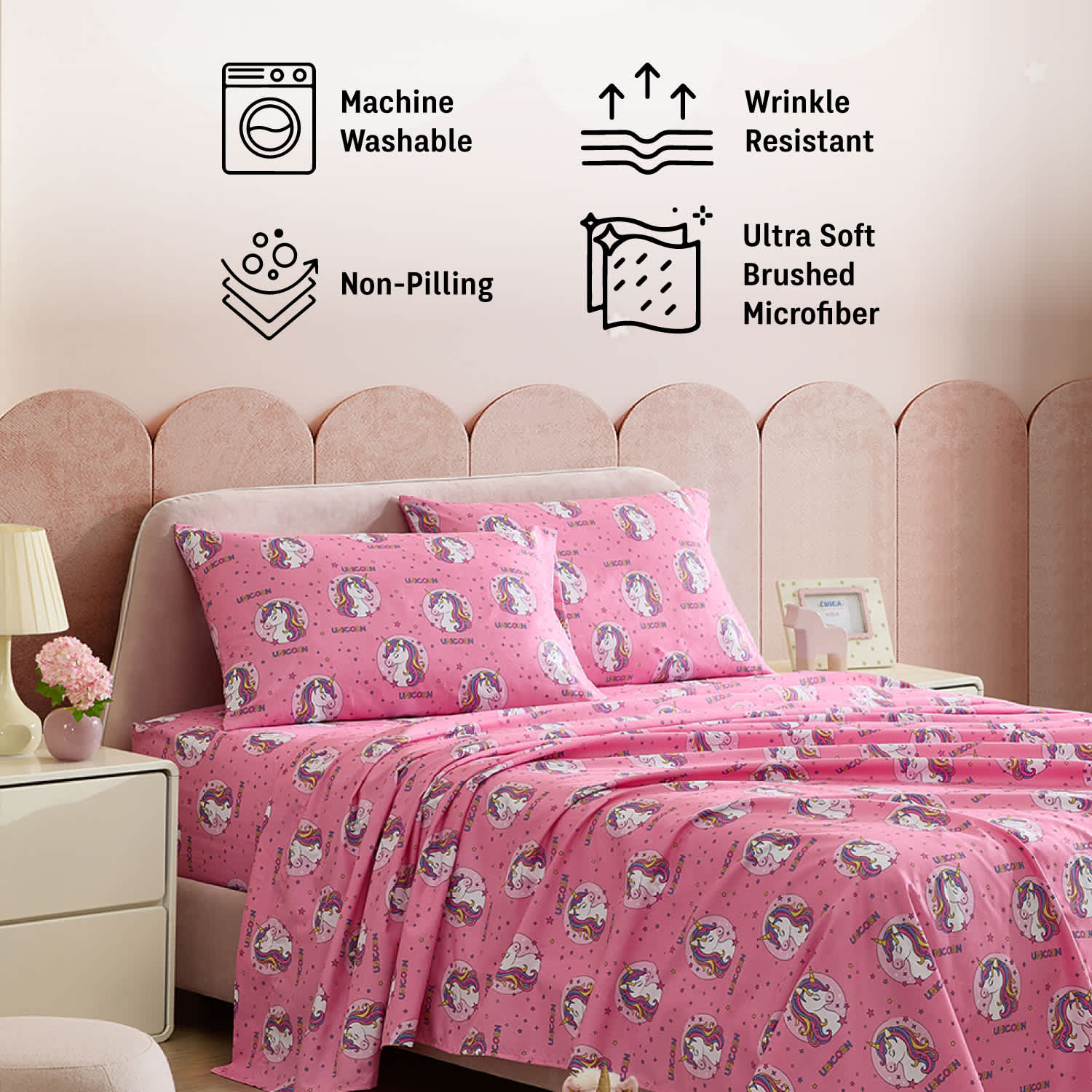 Thd Kids Printed Kids Bed Sheets - Multi Piece - Patterned Bed Sheet Set - Wrinkle Resistant & Ultra Soft - Fits Mattresses up to 15 Inches Deep - Image 46