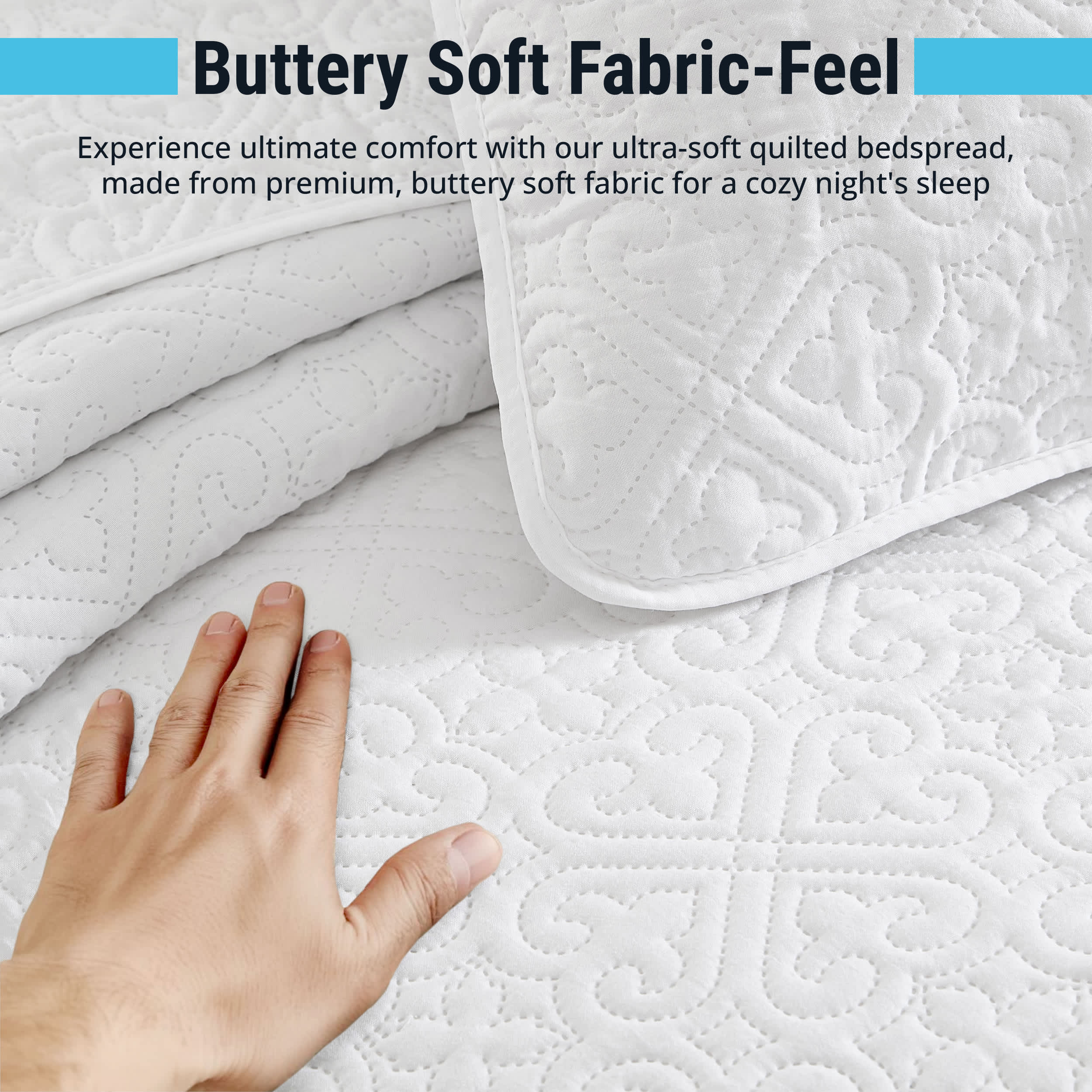 Thd Loren - 3 Piece Full Queen Size Quilt Set, Lightweight Queen Bedspread Coverlet Set - Image 33