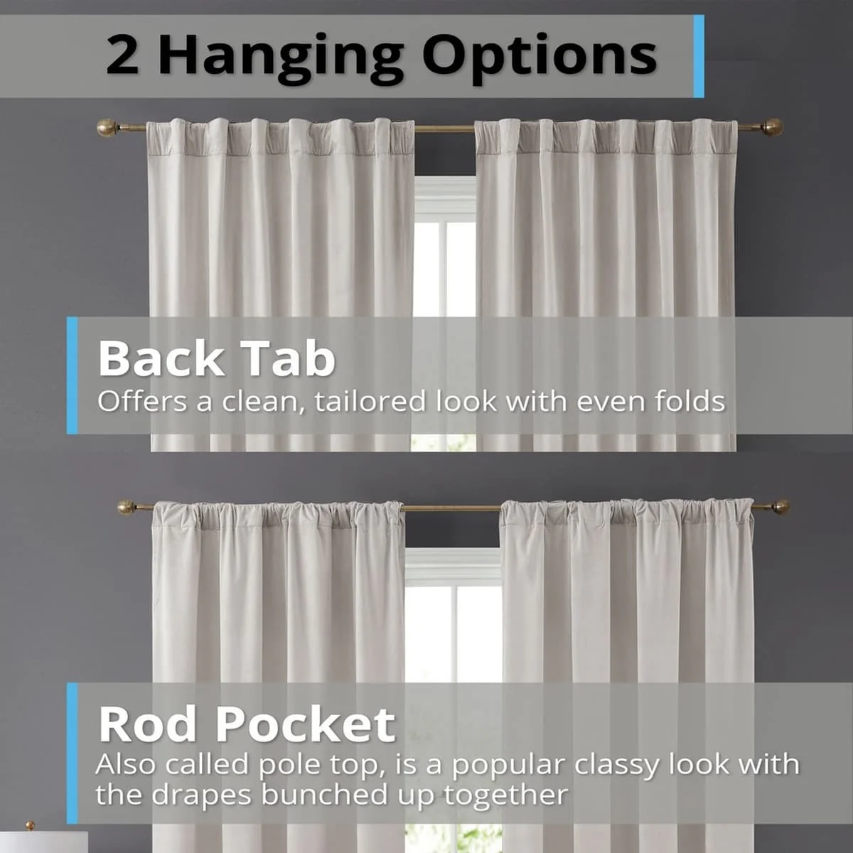 Thd Maria Velvet Back Tab Rod Pocket Window Treatment Curtain Panels - Set of 2 - Image 55