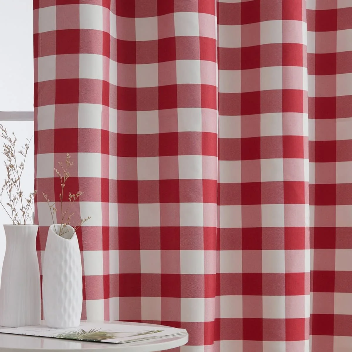 Thd Meadow Buffalo 100% Complete Blackout Thermal Insulated Energy Savings Heat/Cold Blocking Grommet Curtain Drapery Panels for Bedroom & Living Room, Set of 2 - Image 15