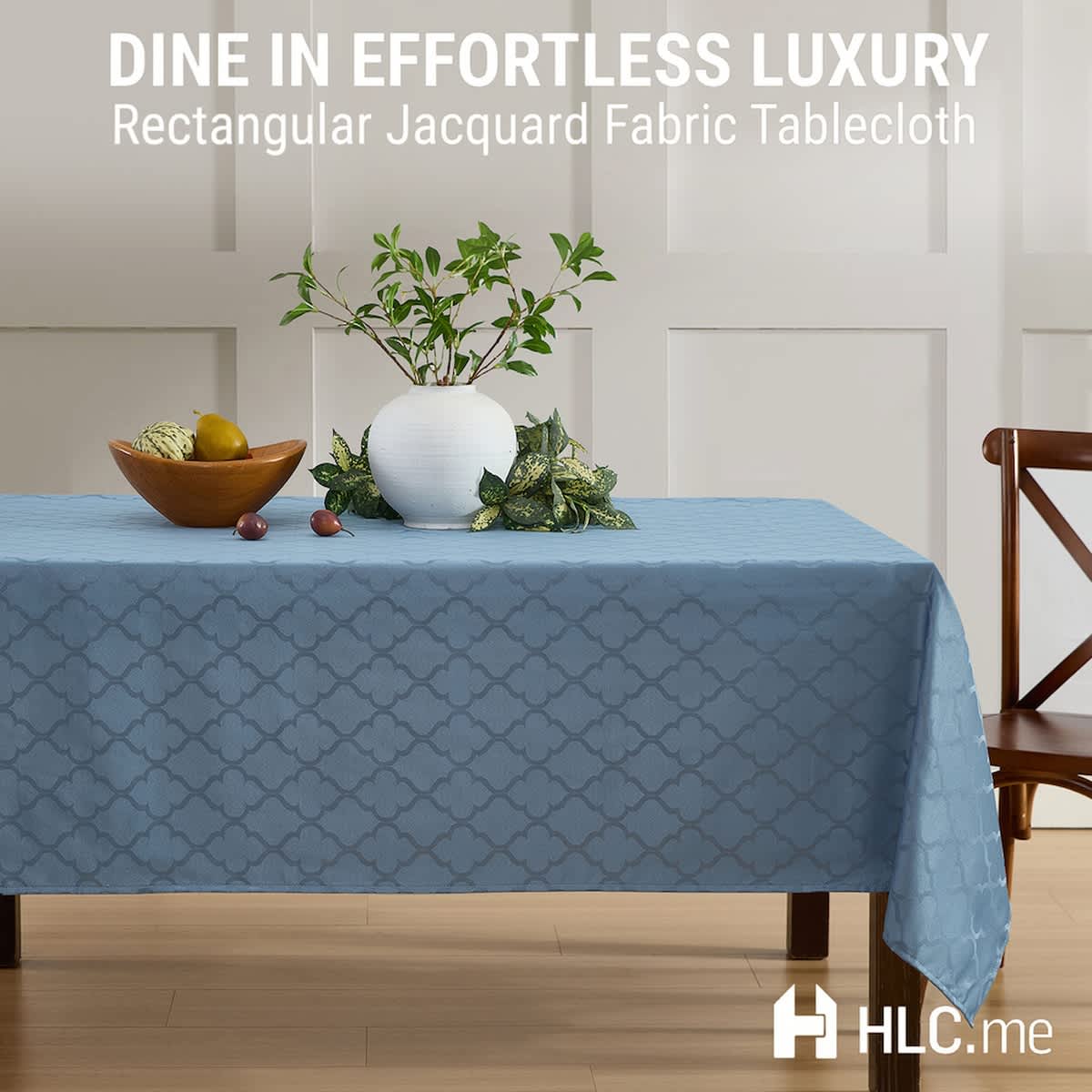 Thd Monie Geometric Lattice Fabric Tablecloth, Rectangle Table, Water, Wrinkle, & Stain Resistance - Image 17