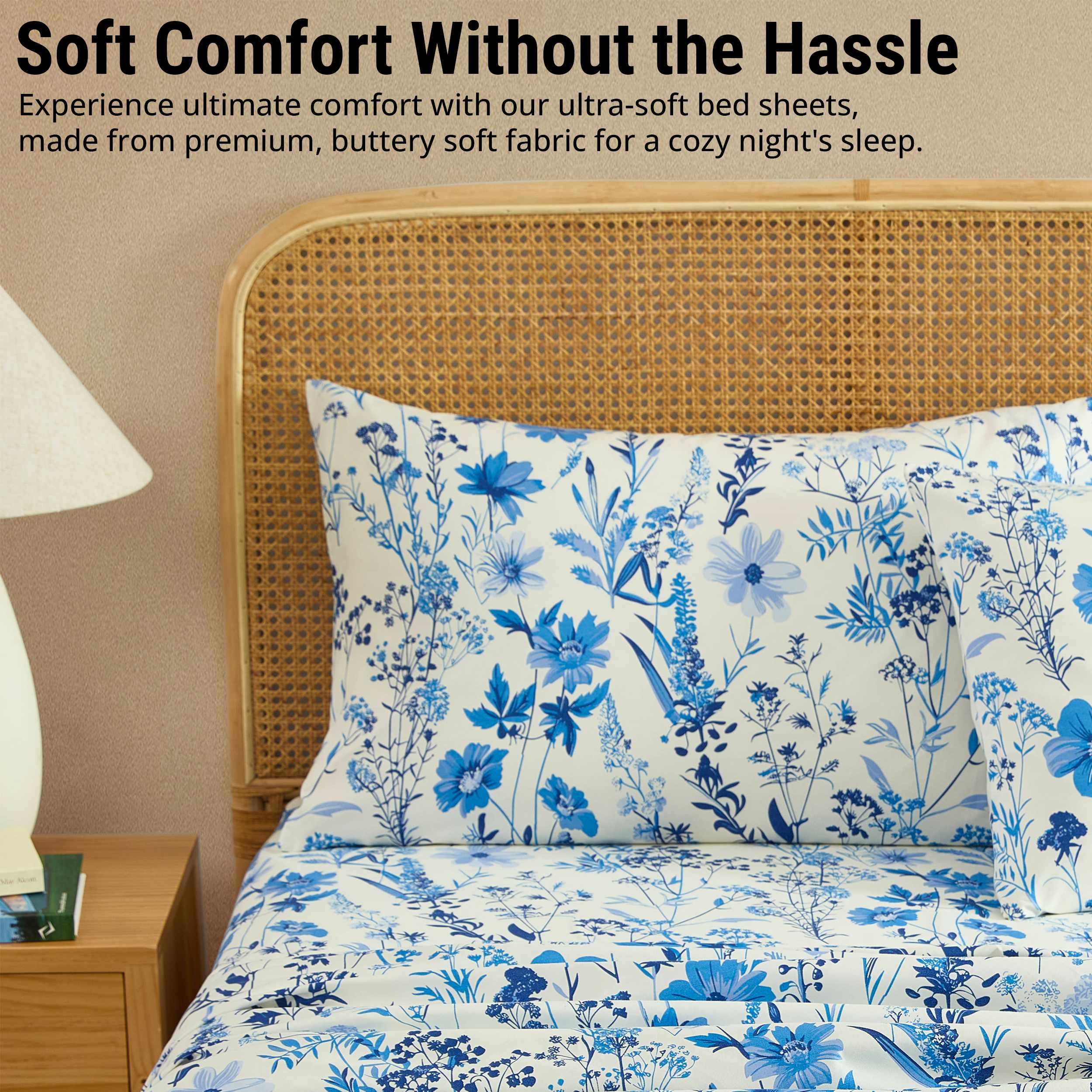 Thd Multi-Piece Floral Bed Sheet Set - Wrinkle Resistant & Ultra Soft - Fits Mattresses up to 15 Inches Deep - Image 12