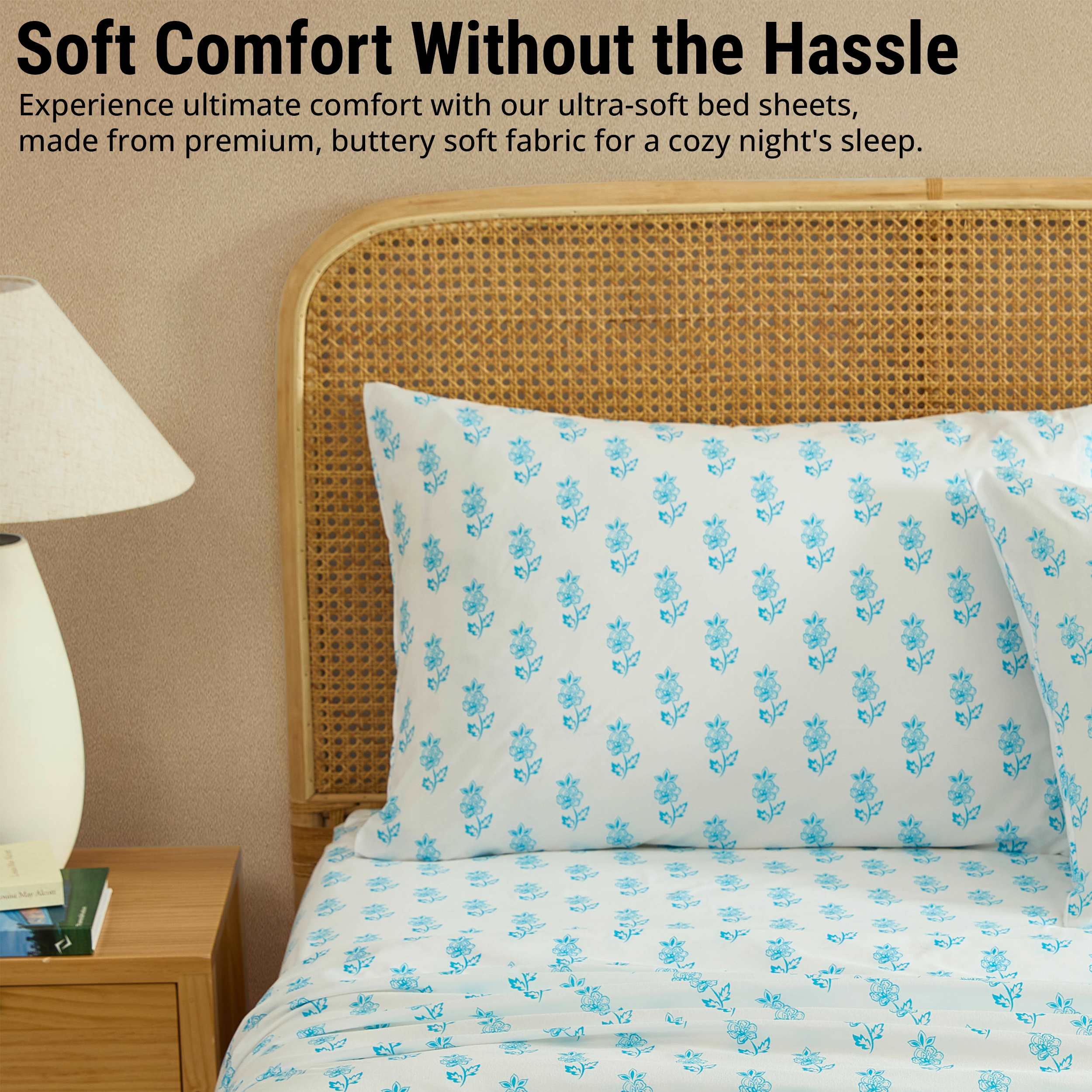 Thd Multi-Piece Floral Bed Sheet Set - Wrinkle Resistant & Ultra Soft - Fits Mattresses up to 15 Inches Deep - Image 24